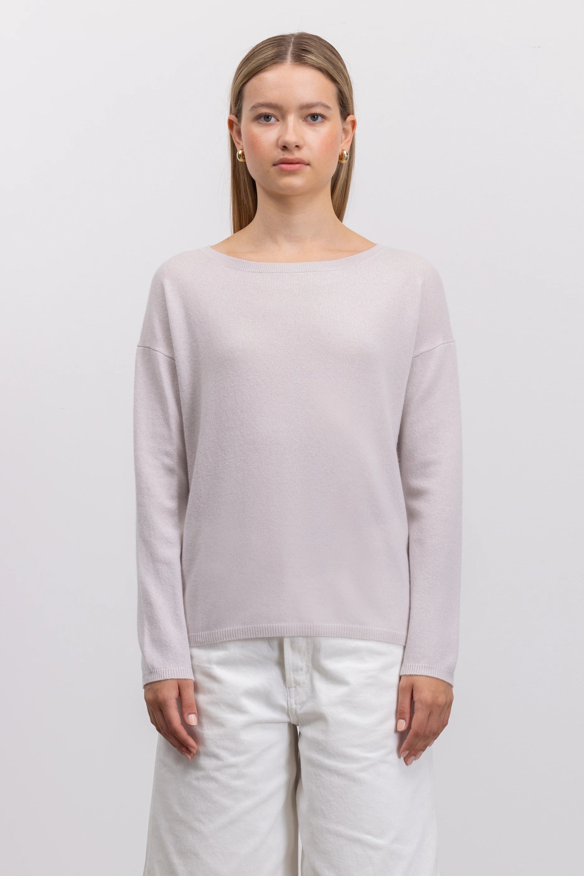 262-11110-80_6 - Allude - 100% Cashmere Cashmere Damen Grau Langarm Pullover SAPG::262-11110 Spring/Summer 2026 U-Boot