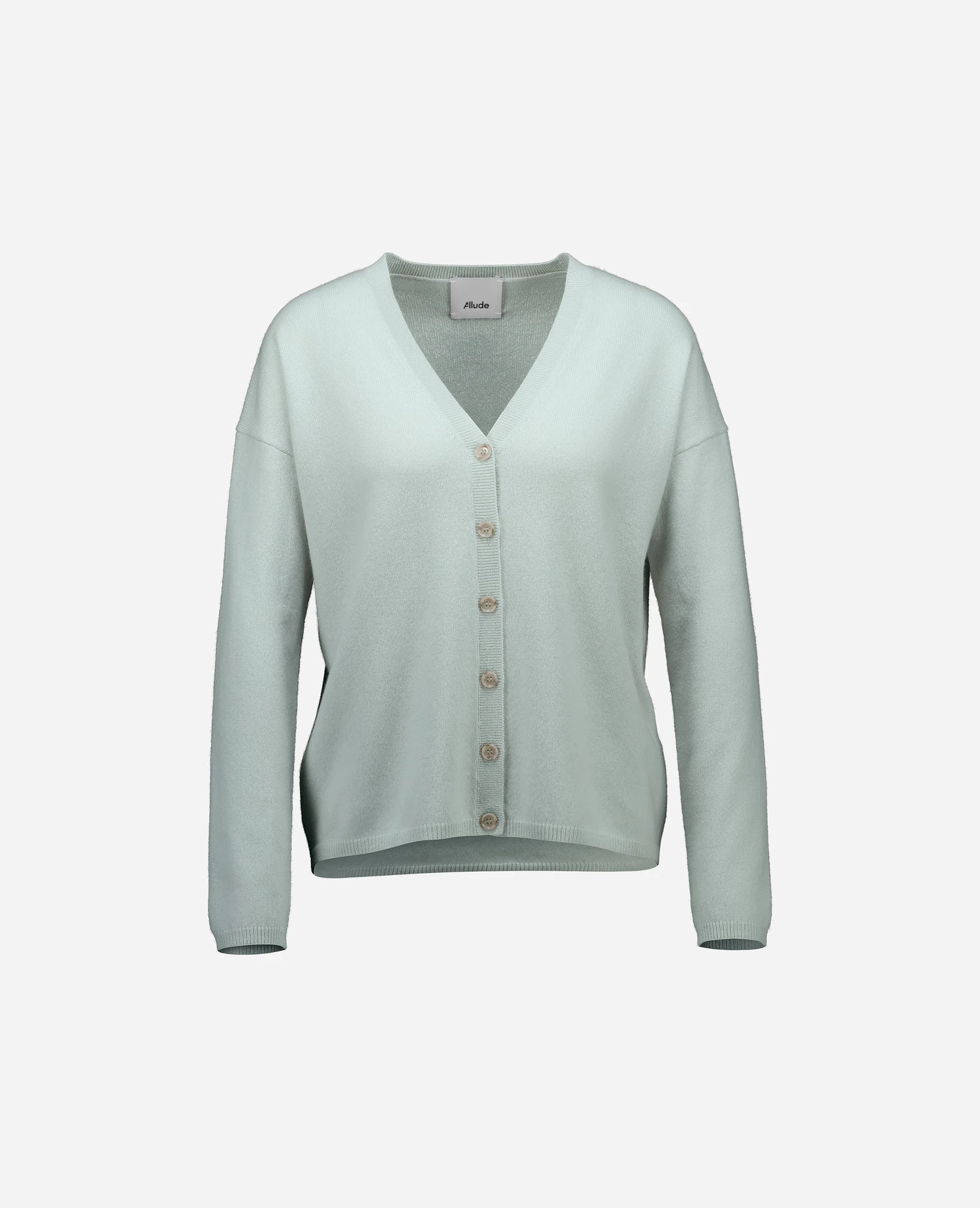 262-11112-30_1 - Allude - 100% Cashmere Cashmere Damen Grün Langarm SAPG::262-11112 Spring/Summer 2026 Strickjacke V-Ausschnitt