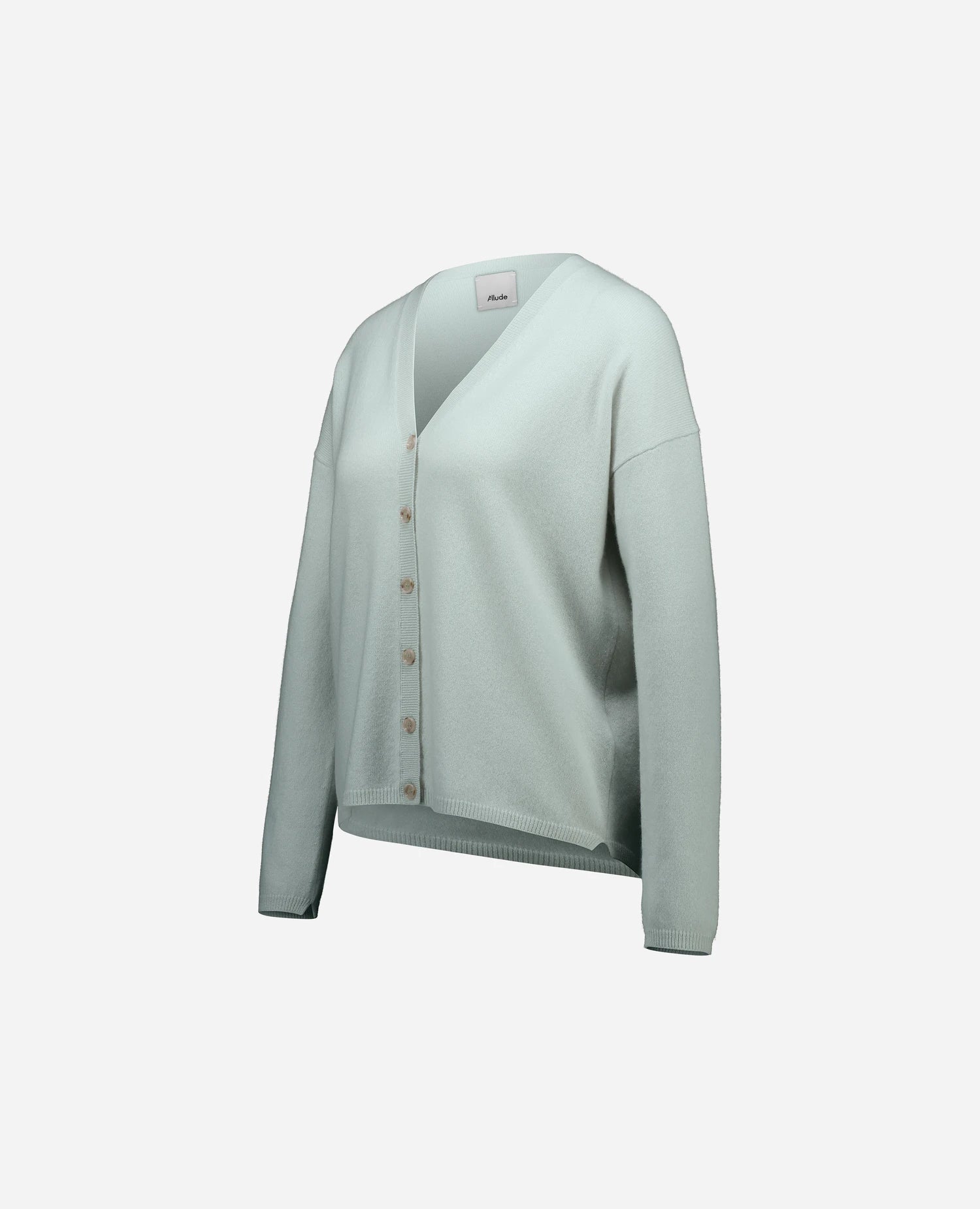 262-11112-30_3 - Allude - 100% Cashmere Cashmere Damen Grün Langarm SAPG::262-11112 Spring/Summer 2026 Strickjacke V-Ausschnitt