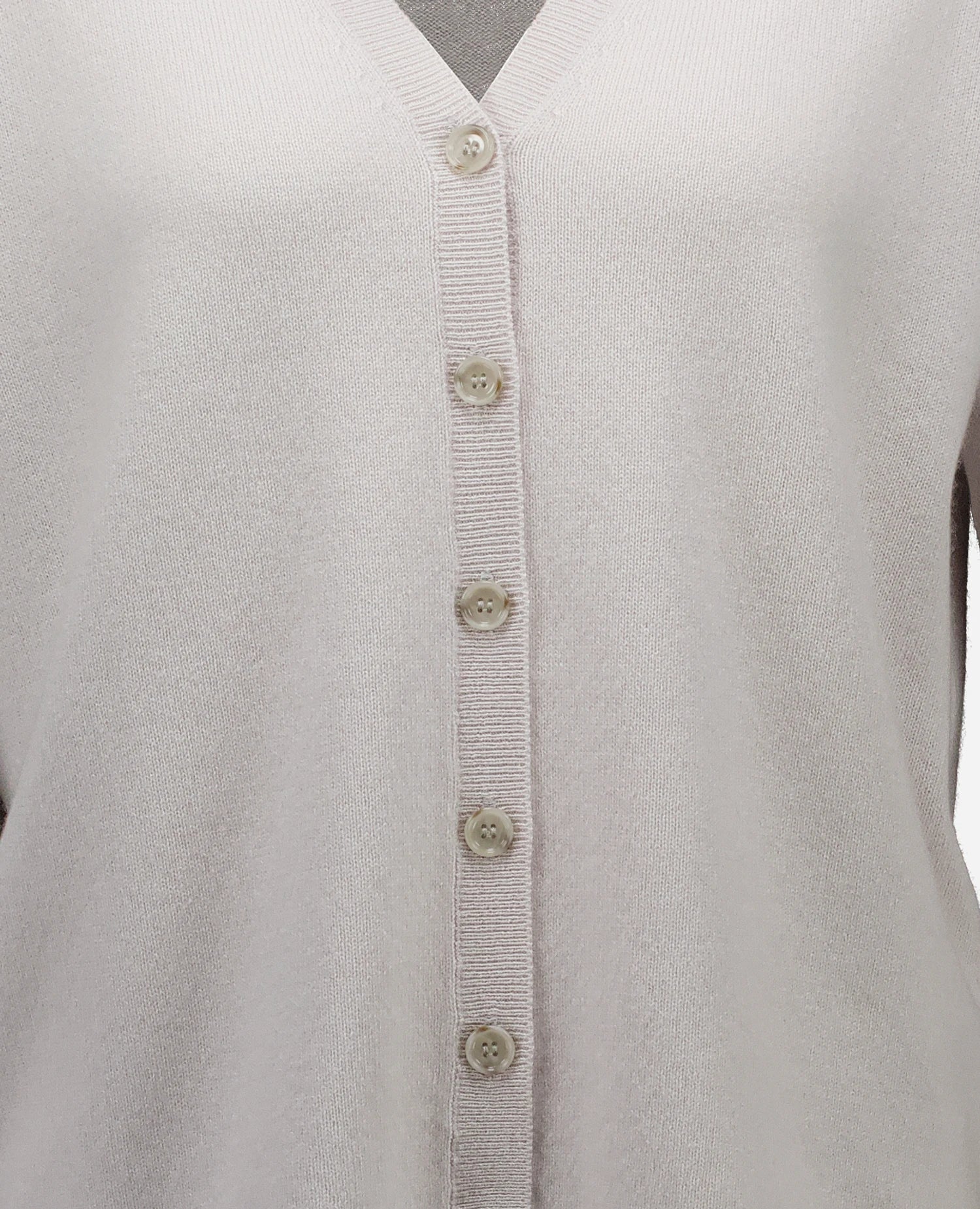 262-11112-80_4 - Allude - 100% Cashmere Cashmere Damen Grau Langarm SAPG::262-11112 Spring/Summer 2026 Strickjacke V-Ausschnitt