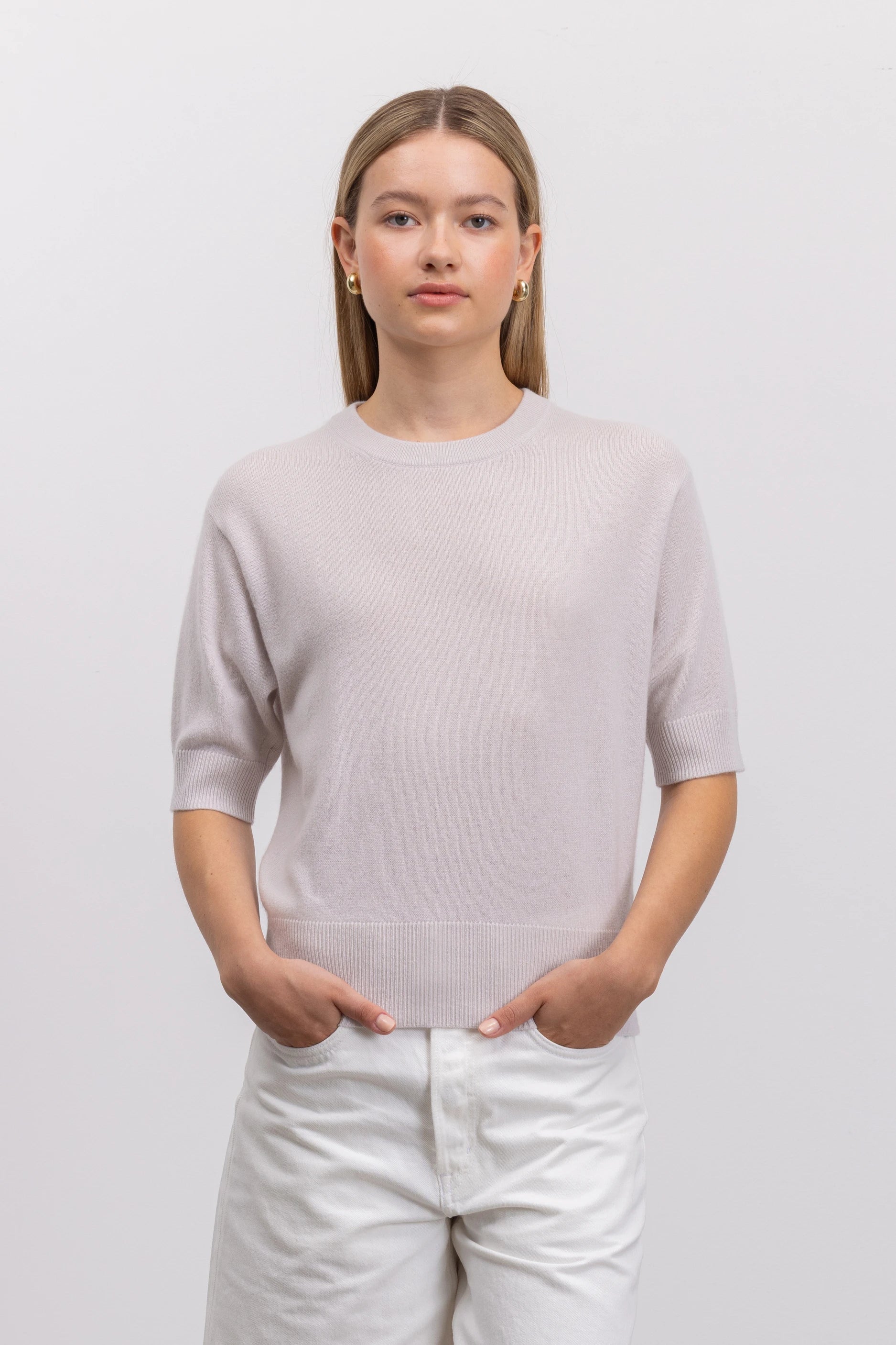 262-11116-80_6 - Allude - 100% Cashmere Cashmere Damen Grau Halbarm Pullover Rundhals SAPG::262-11116 Spring/Summer 2026