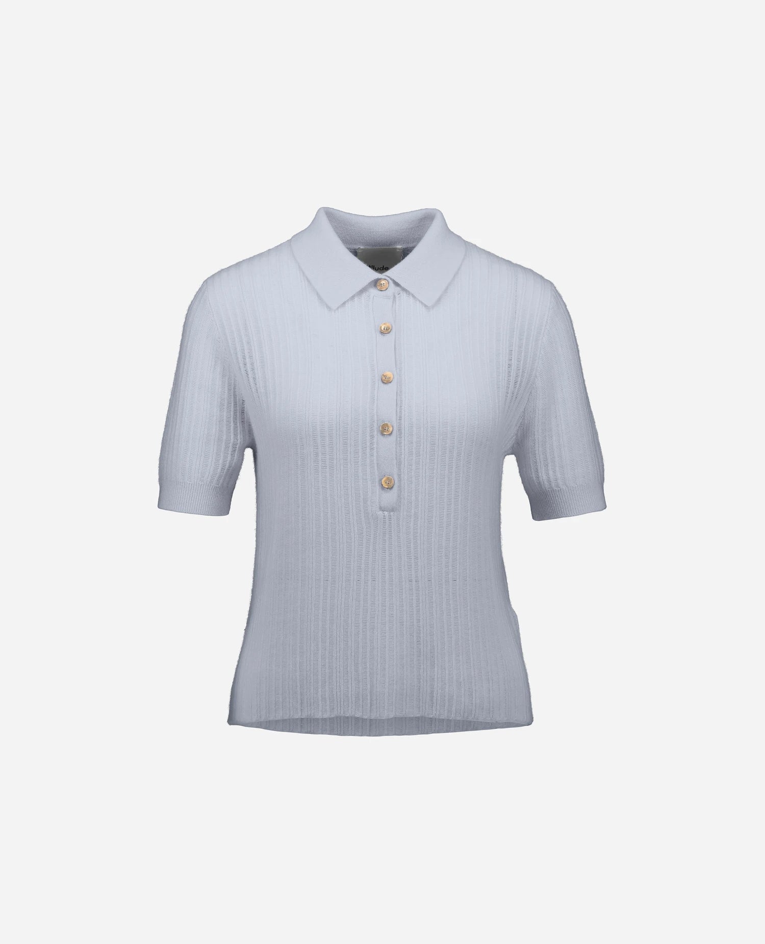 262-11122-10_1 - Allude - 100% Cashmere Active Blau Cashmere Damen Halbarm NEW Polo Pullover SAPG::262-11122 Spring/Summer 2026