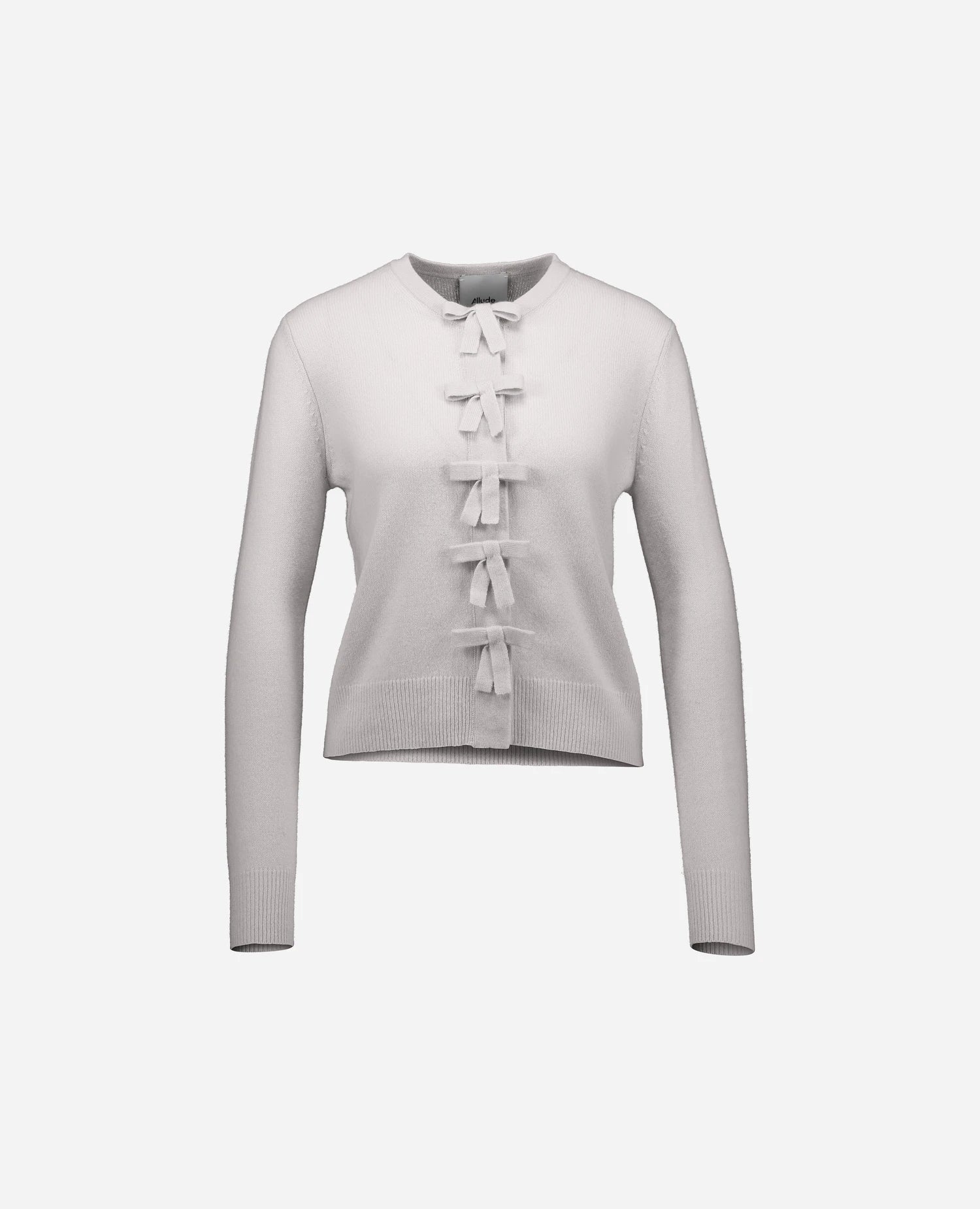 262-11140-80_1 - Allude - 100% Cashmere Active Cashmere Damen Grau Langarm NEW Rundhals SAPG::262-11140 Spring/Summer 2026 Strickjacke