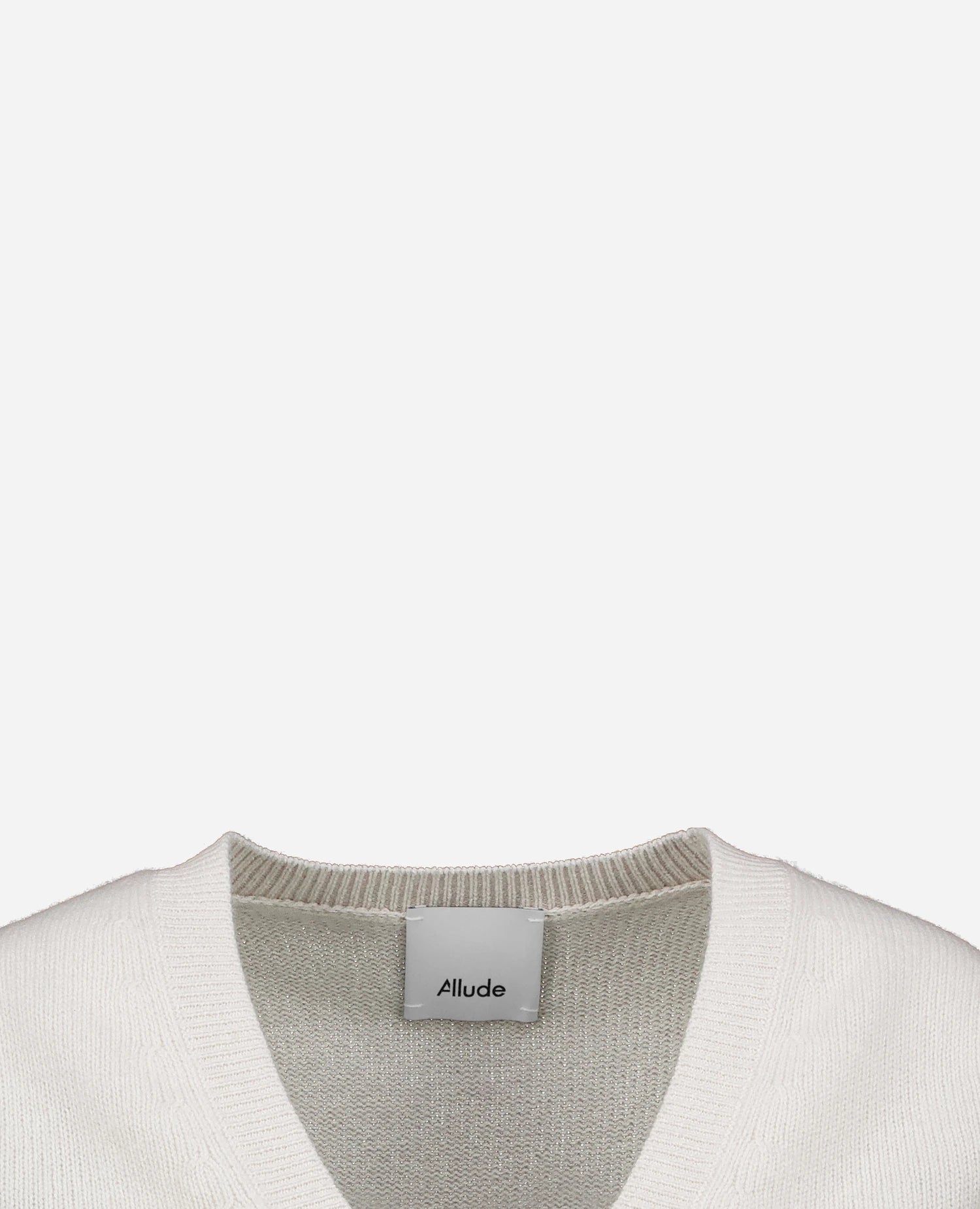 262-11162-4080_3 - Allude - 100% Cashmere Active Cashmere Damen Halbarm NEW SAPG::262-11162 Spring/Summer 2026 Strickjacke V-Ausschnitt Weiß