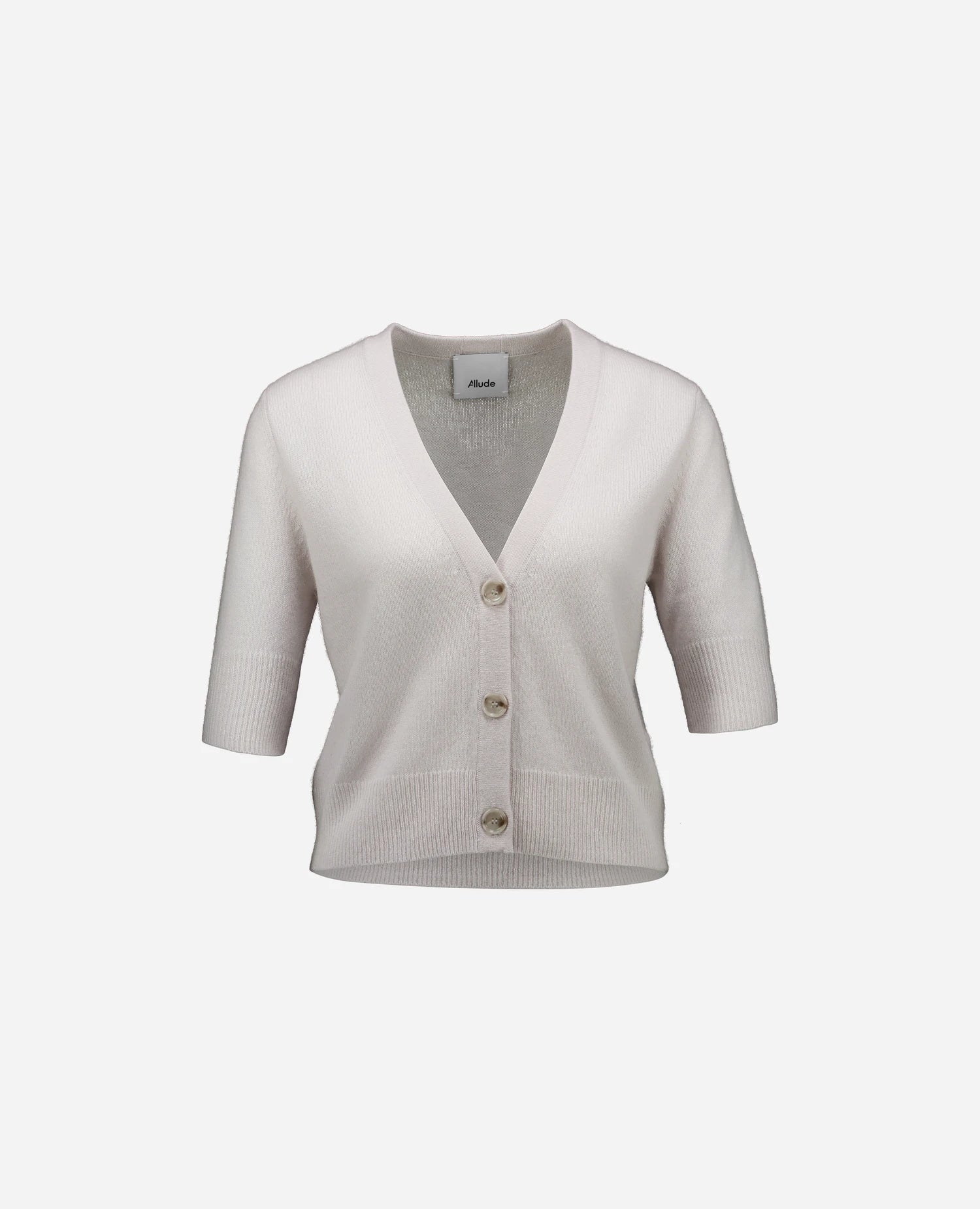 262-11172-80_1 - Allude - 100% Cashmere Active Cashmere Damen Grau Halbarm NEW SAPG::262-11172 Spring/Summer 2026 Strickjacke V-Ausschnitt