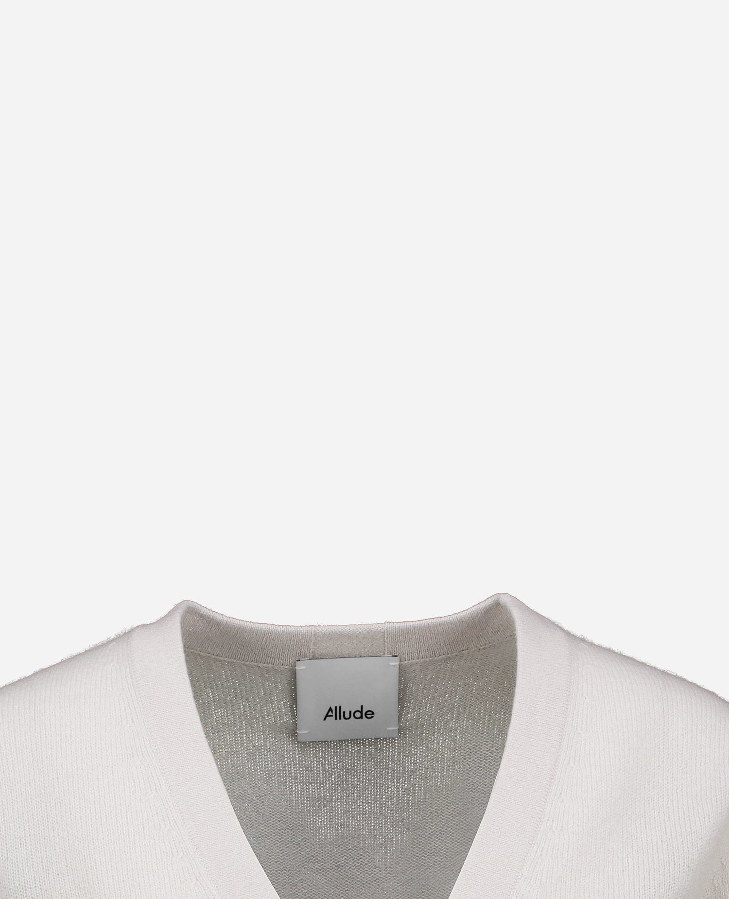 262-11172-80_3 - Allude - 100% Cashmere Active Cashmere Damen Grau Halbarm NEW SAPG::262-11172 Spring/Summer 2026 Strickjacke V-Ausschnitt