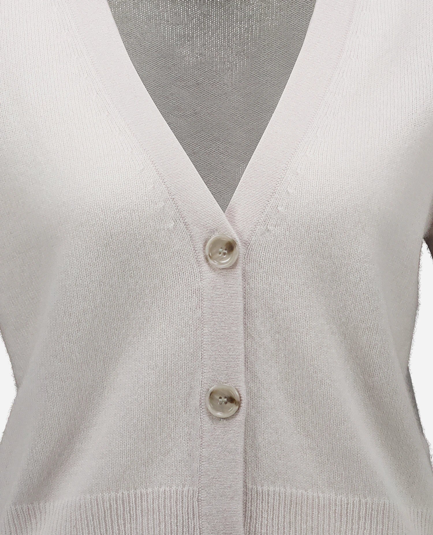 262-11172-80_4 - Allude - 100% Cashmere Active Cashmere Damen Grau Halbarm NEW SAPG::262-11172 Spring/Summer 2026 Strickjacke V-Ausschnitt