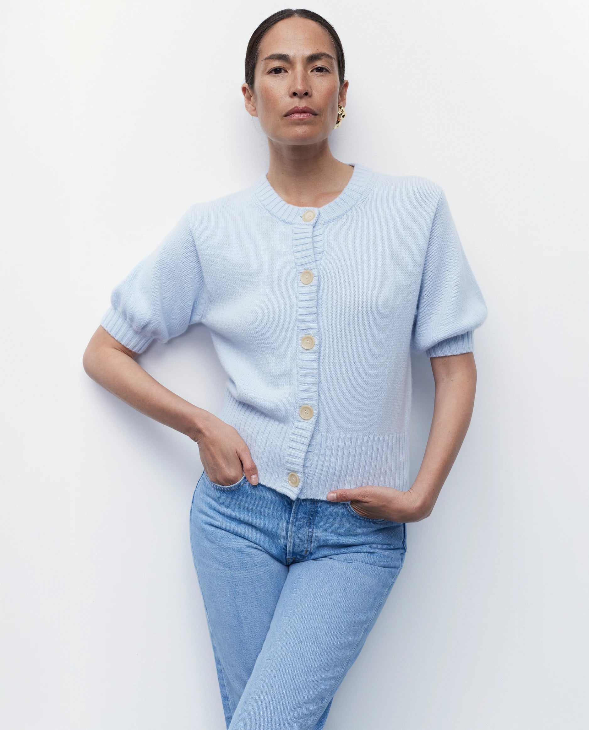 262-11181-10_1673_444d908c-b3bb-41ef-91de-e901ca58a103 - Allude - 30% Cashmere 70% Wolle Active Blau Damen Langarm NEW Rundhals SAPG::262-17000 Spring/Summer 2026 Strickjacke Wolle