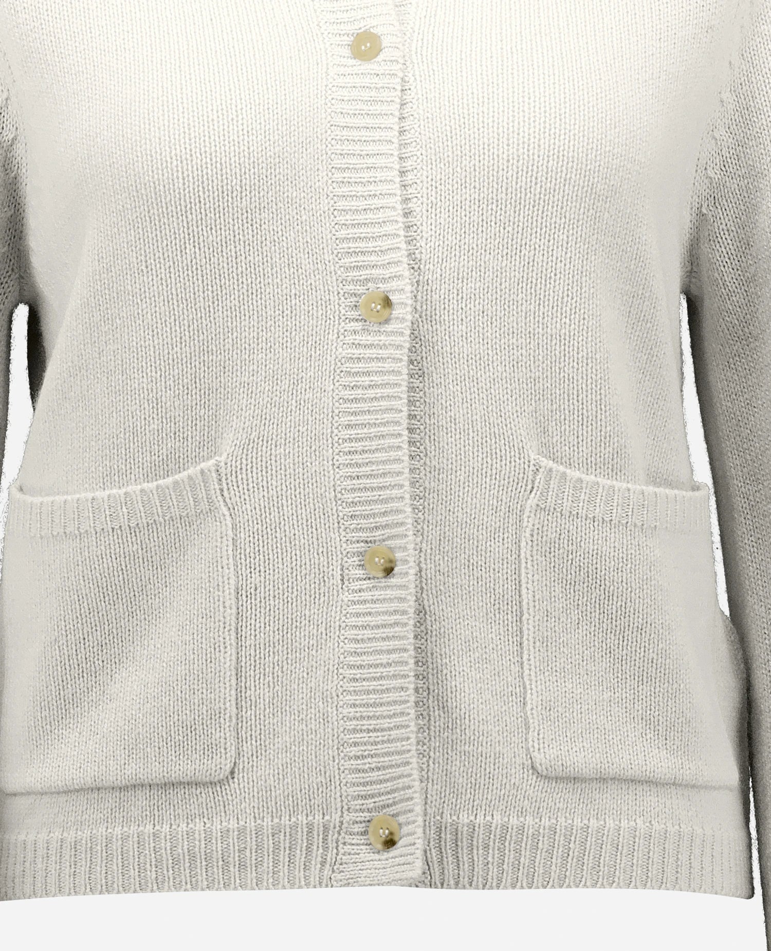 262-11210-40_4 - Allude - 100% Cashmere Active Cashmere Damen Langarm NEW Rundhals SAPG::262-11210 Spring/Summer 2026 Strickjacke Weiß