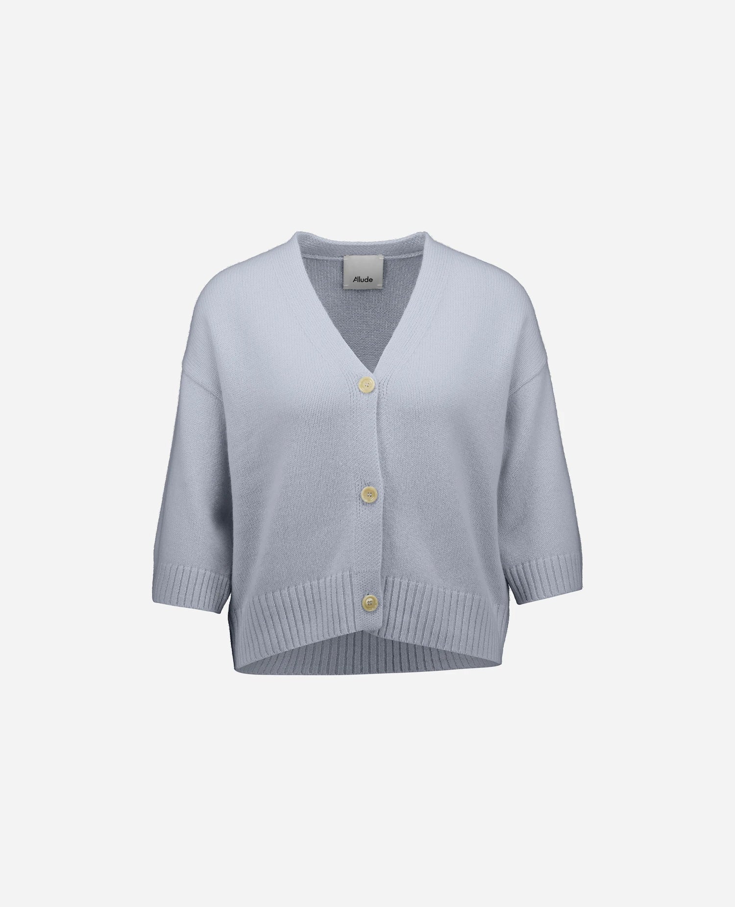 262-11211-10_1 - Allude - 100% Cashmere Active Blau Cashmere Damen Halbarm NEW SAPG::262-11211 Spring/Summer 2026 Strickjacke V-Ausschnitt