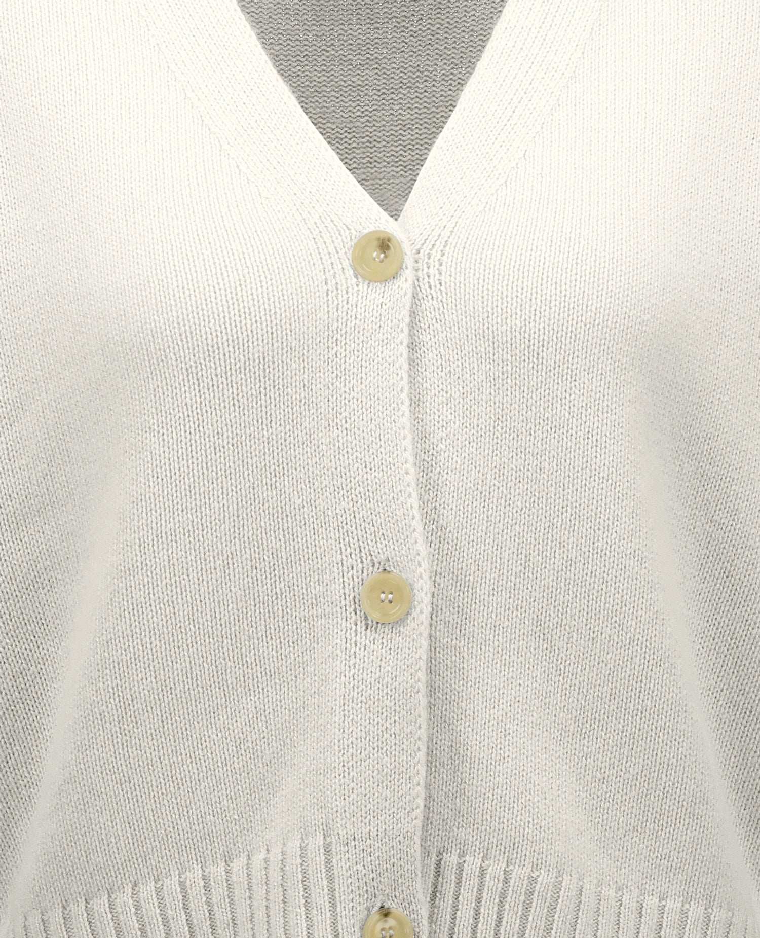 262-11211-40_4 - Allude - 100% Cashmere Active Cashmere Damen Halbarm NEW SAPG::262-11211 Spring/Summer 2026 Strickjacke V-Ausschnitt Weiß