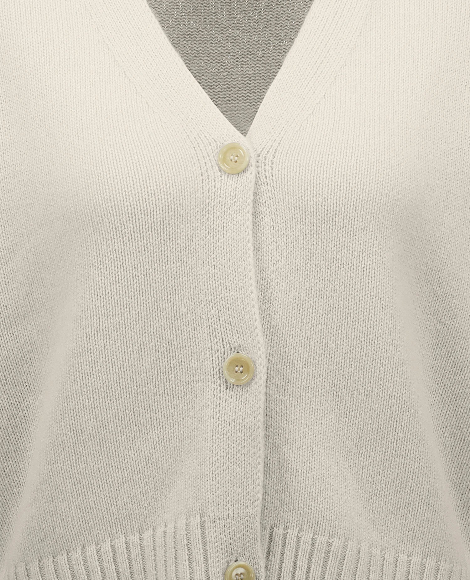 262-11211-41_4 - Allude - 100% Cashmere Active Cashmere Creme Damen Halbarm NEW SAPG::262-11211 Spring/Summer 2026 Strickjacke V-Ausschnitt