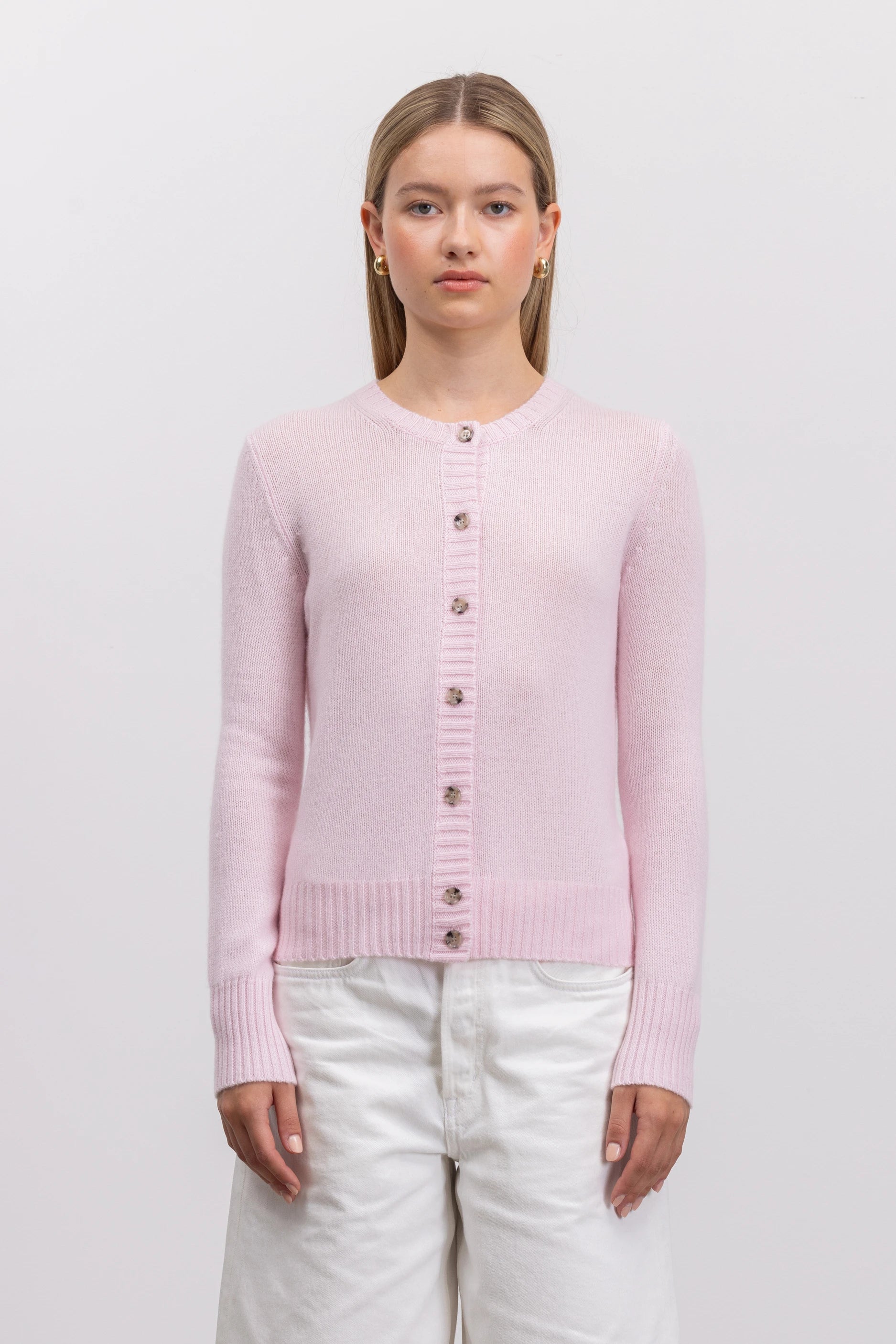 262-11231-60_6 - Allude - 100% Cashmere Active Cashmere Damen Langarm NEW Rose Rundhals SAPG::262-11231 Spring/Summer 2026 Strickjacke