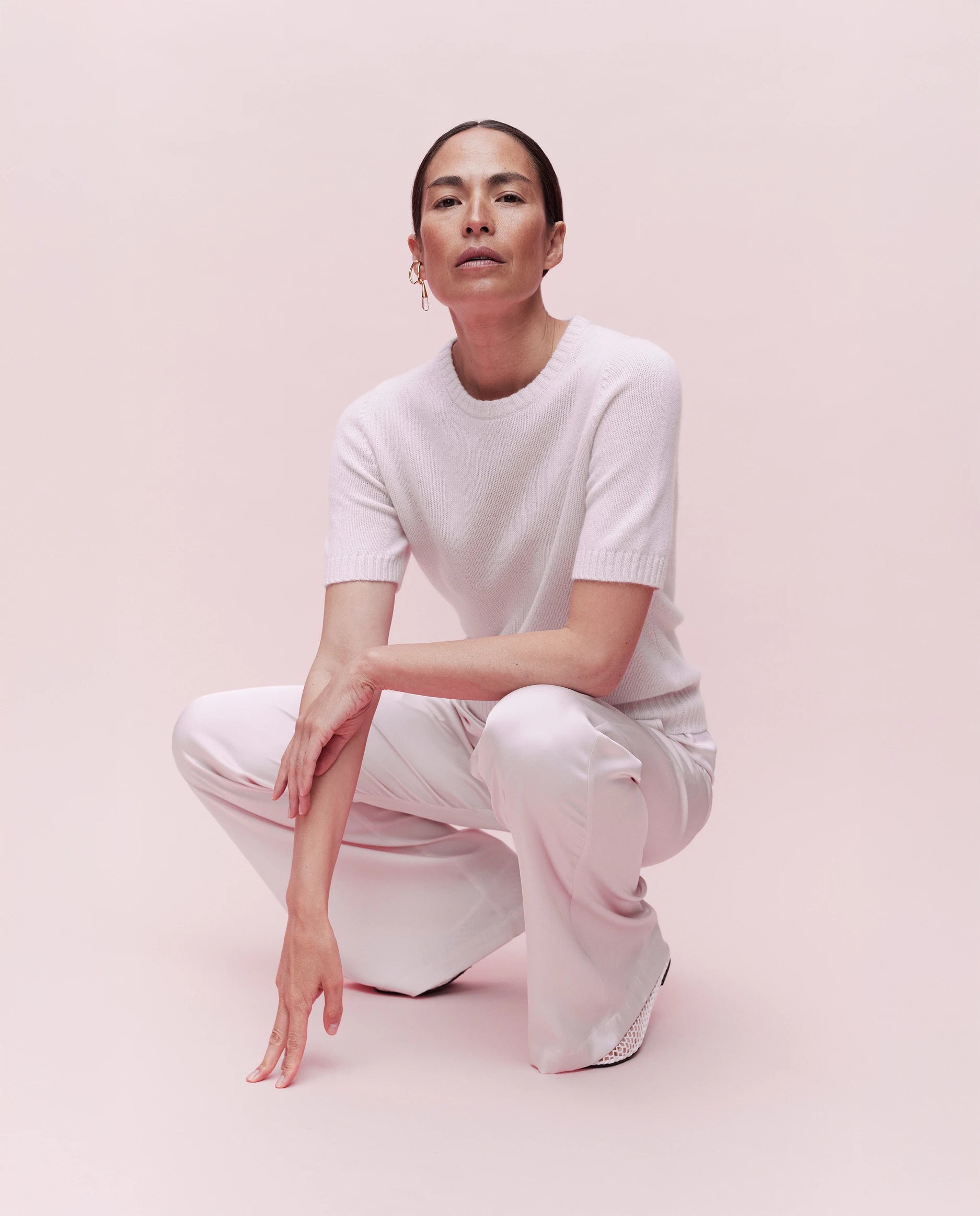 262-11235-60_6662 - Allude - 1/4 Arm 100% Cashmere Active Cashmere Damen Pullover Rose Rundhals SAPG::262-11235 Spring/Summer 2026