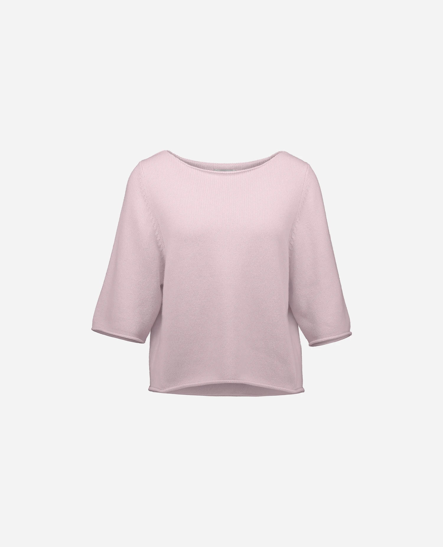 262-15033-60_1 - Allude - 30% Cashmere 70% Baumwolle Baumwolle Damen Halbarm Pullover Rose SAPG::262-15033 Spring/Summer 2026 U-Boot