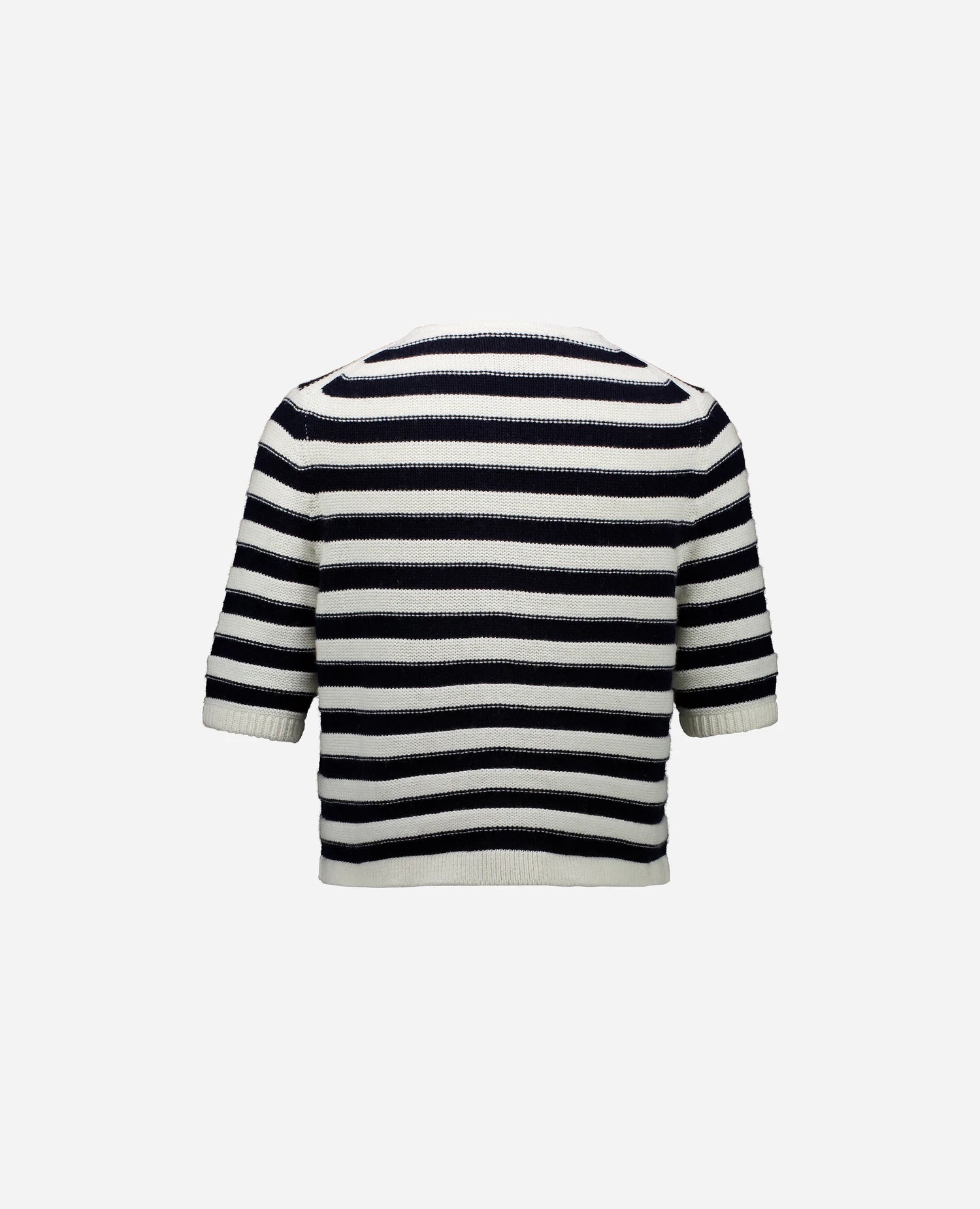 262-15041-4014_2 - Allude - 30% Cashmere 70% Baumwolle Baumwolle Damen Halbarm Rundhals SAPG::262-15041 Spring/Summer 2026 Strickjacke Weiß