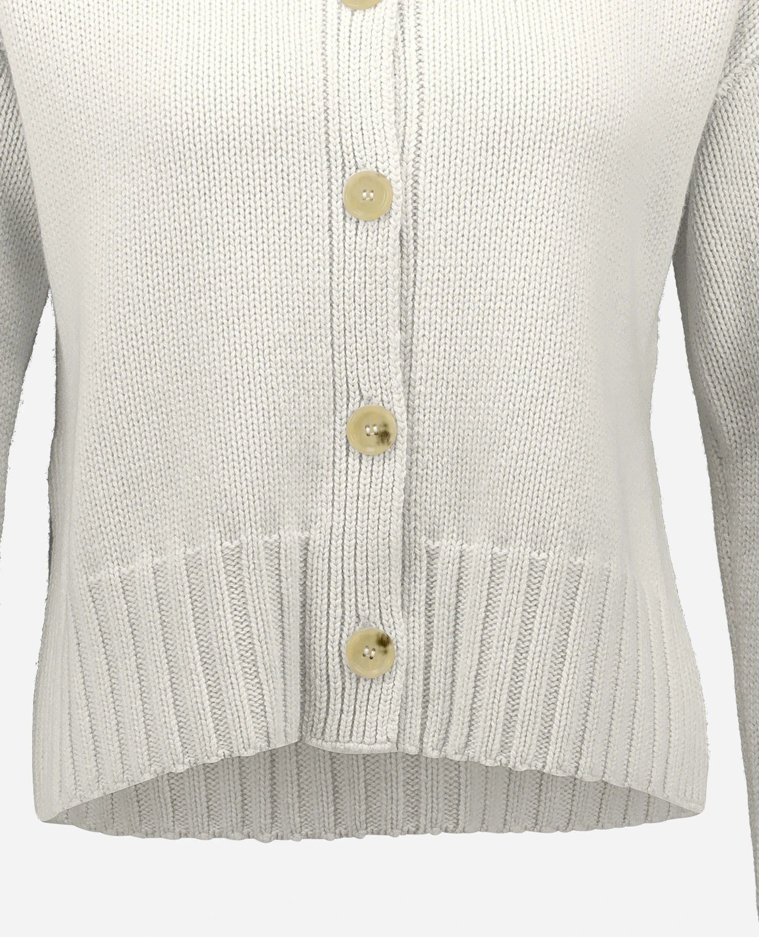 262-17000-40_4 - Allude - 30% Cashmere 70% Wolle Damen Langarm Rundhals SAPG::262-17000 Spring/Summer 2026 Strickjacke Weiß Wolle