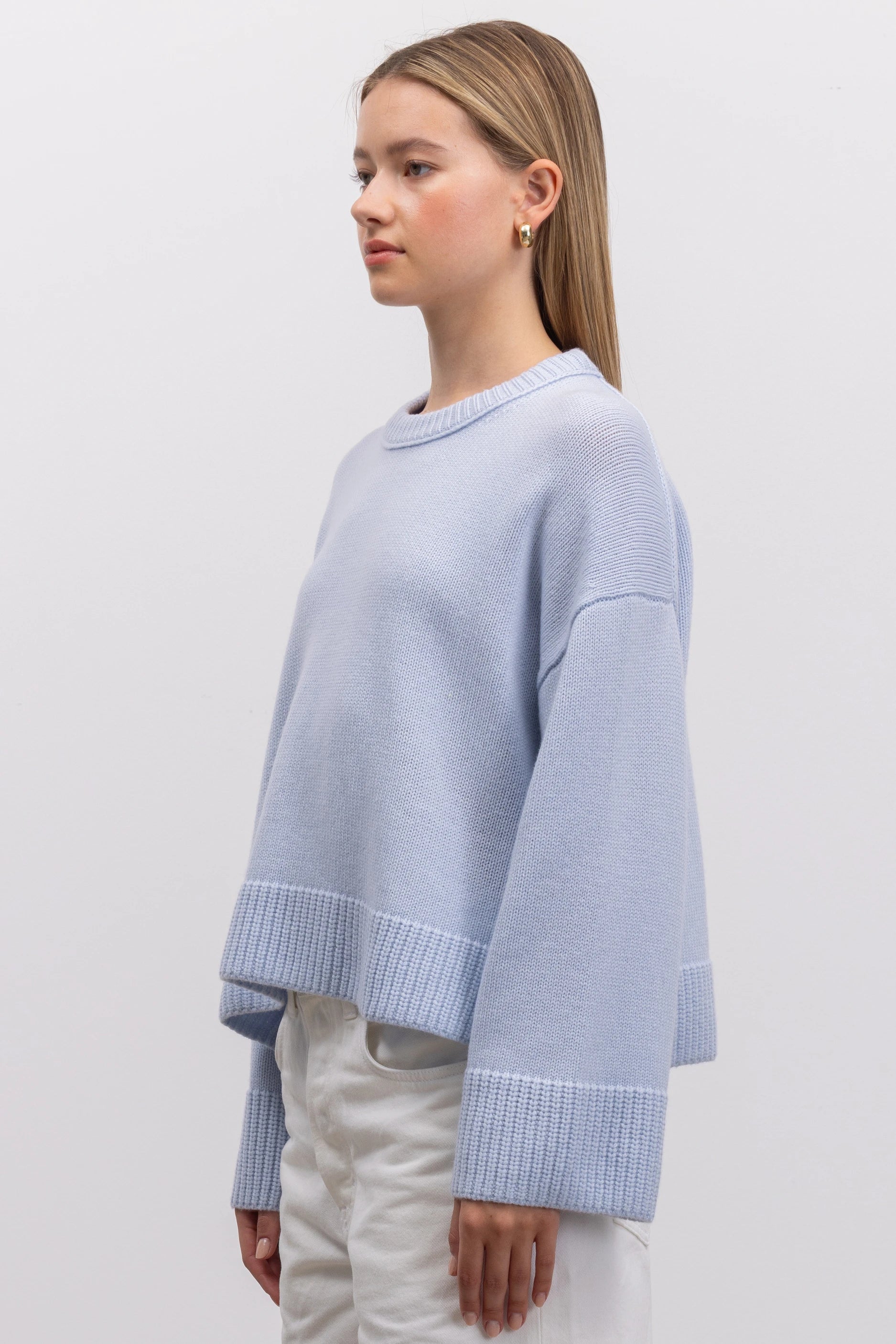 262-17002-10_6A - Allude - 30% Cashmere 70% Wolle Blau Damen Langarm Pullover Rundhals SAPG::262-17002 Spring/Summer 2026 Wolle