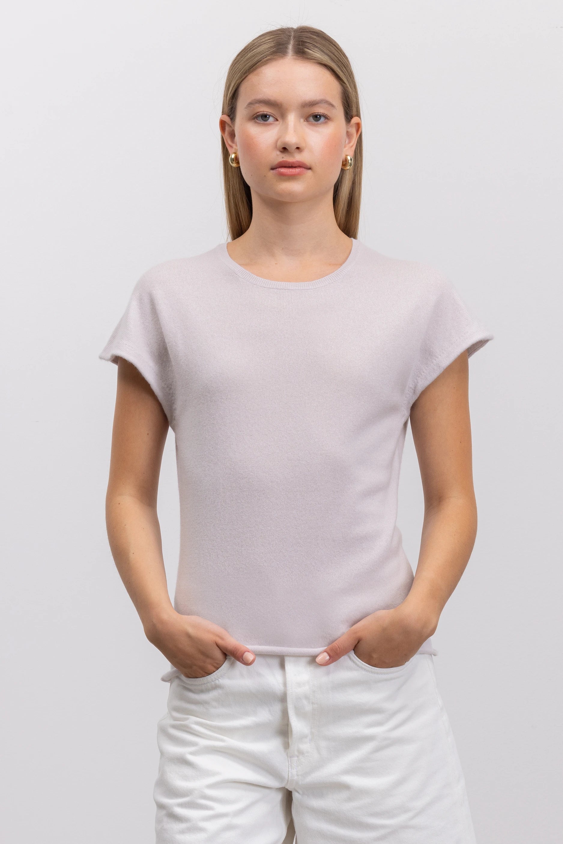 262-17012-80_6 - Allude - 1/8 Arm 30% Cashmere 70% Wolle Active Damen Grau Pullover Rundhals SAPG::262-17012 Spring/Summer 2026 Wolle