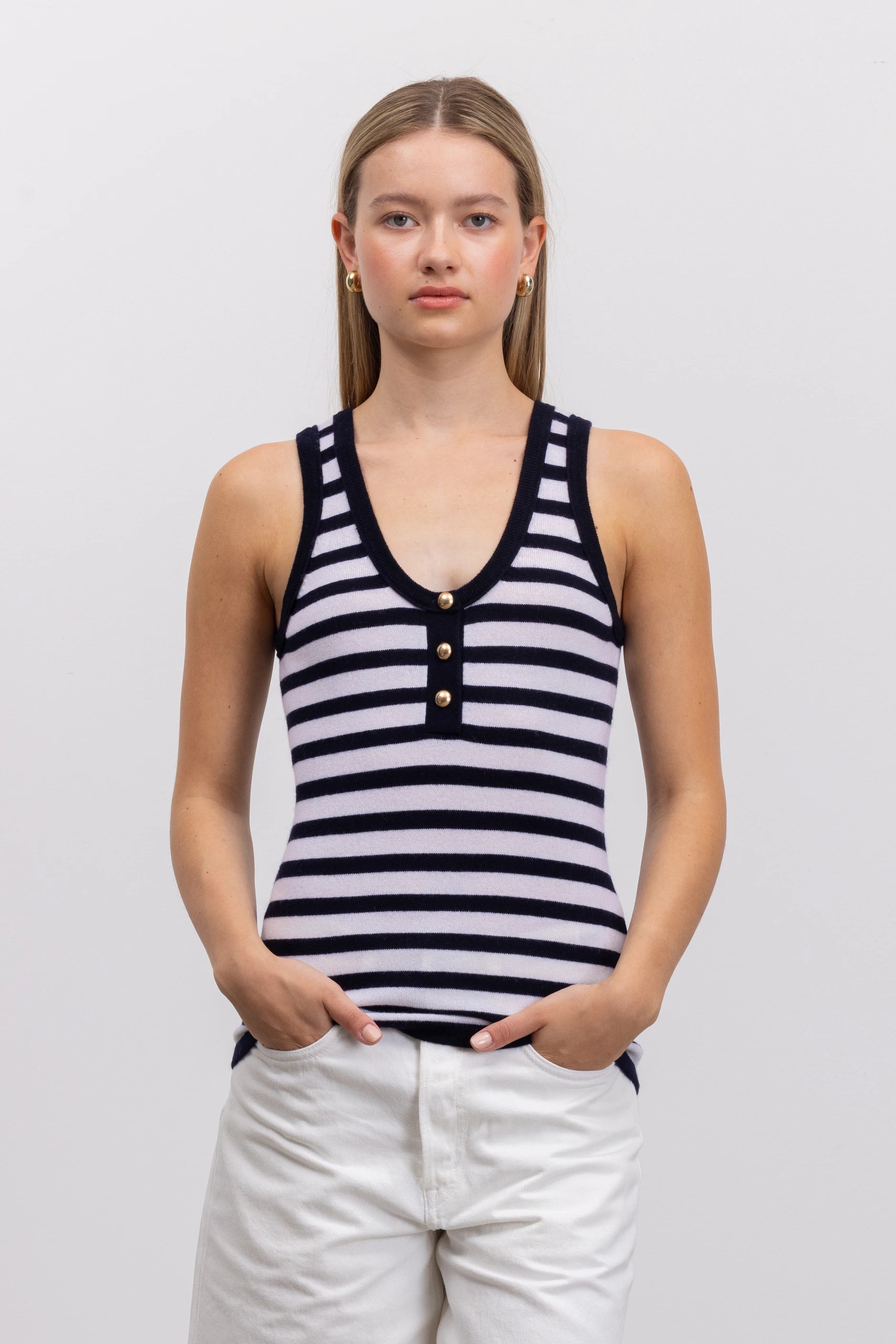 262-17082-4014_6 - Allude - 30% Cashmere 70% Wolle Active Damen SAPG::262-17082 Spring/Summer 2026 Top Weiß Wolle