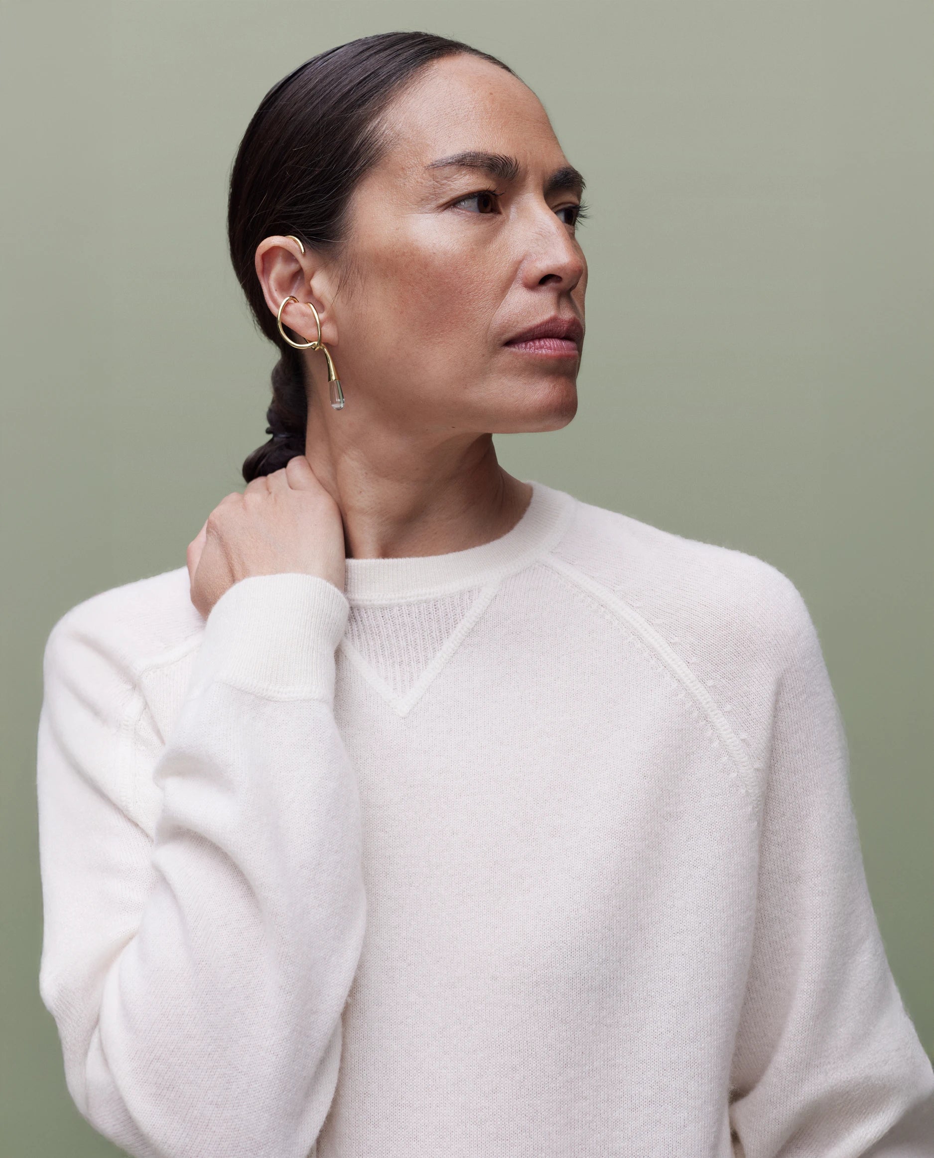 262-17614-41_6408 - Allude - 30% Cashmere 70% Wolle Active Creme Damen Hose SAPG::262-17614 Spring/Summer 2026 Unterteile Wolle