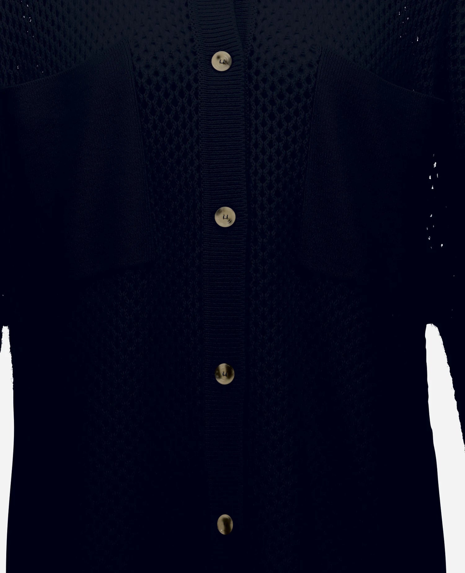 262-17641-14_4 - Allude - 30% Cashmere 70% Wolle Damen Halbarm Navy Pullover SAPG::262-17641 Spring/Summer 2026 Wolle