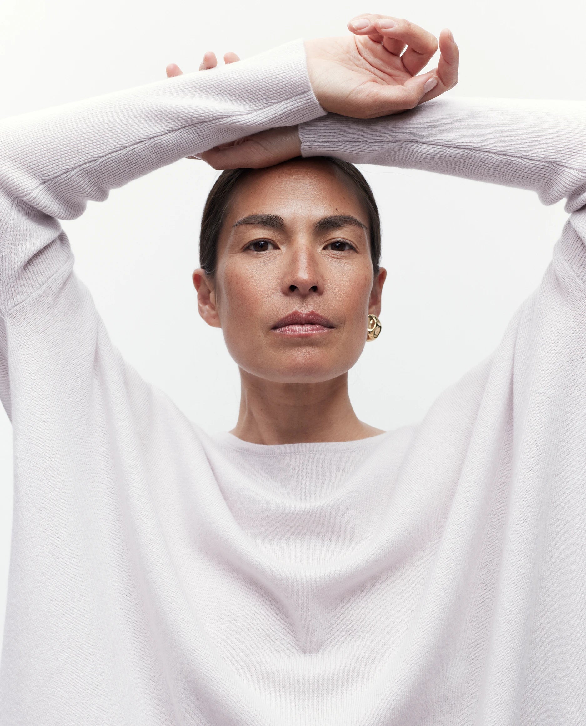 262-17662-80-2808 - Allude - 30% Cashmere 70% Wolle Active Damen Grau Langarm Pullover SAPG::262-17662 Spring/Summer 2026 U-Boot Wolle