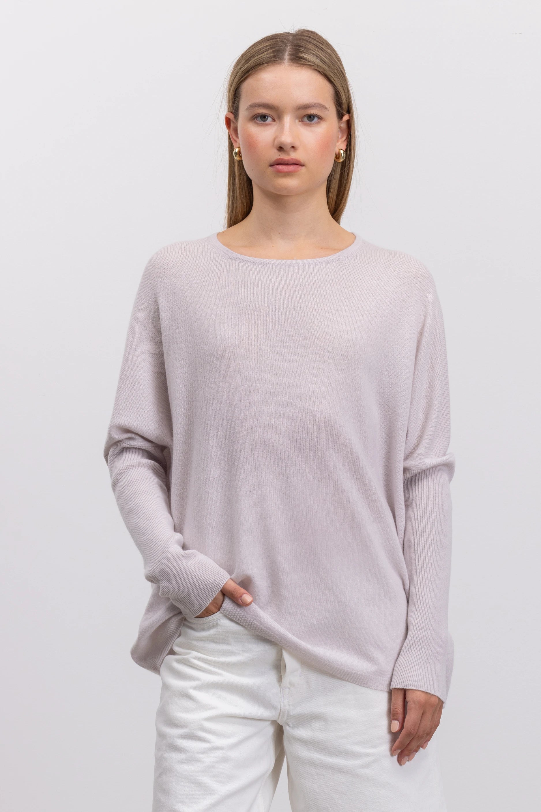 262-17662-80_6 - Allude - 30% Cashmere 70% Wolle Active Damen Grau Langarm Pullover SAPG::262-17662 Spring/Summer 2026 U-Boot Wolle
