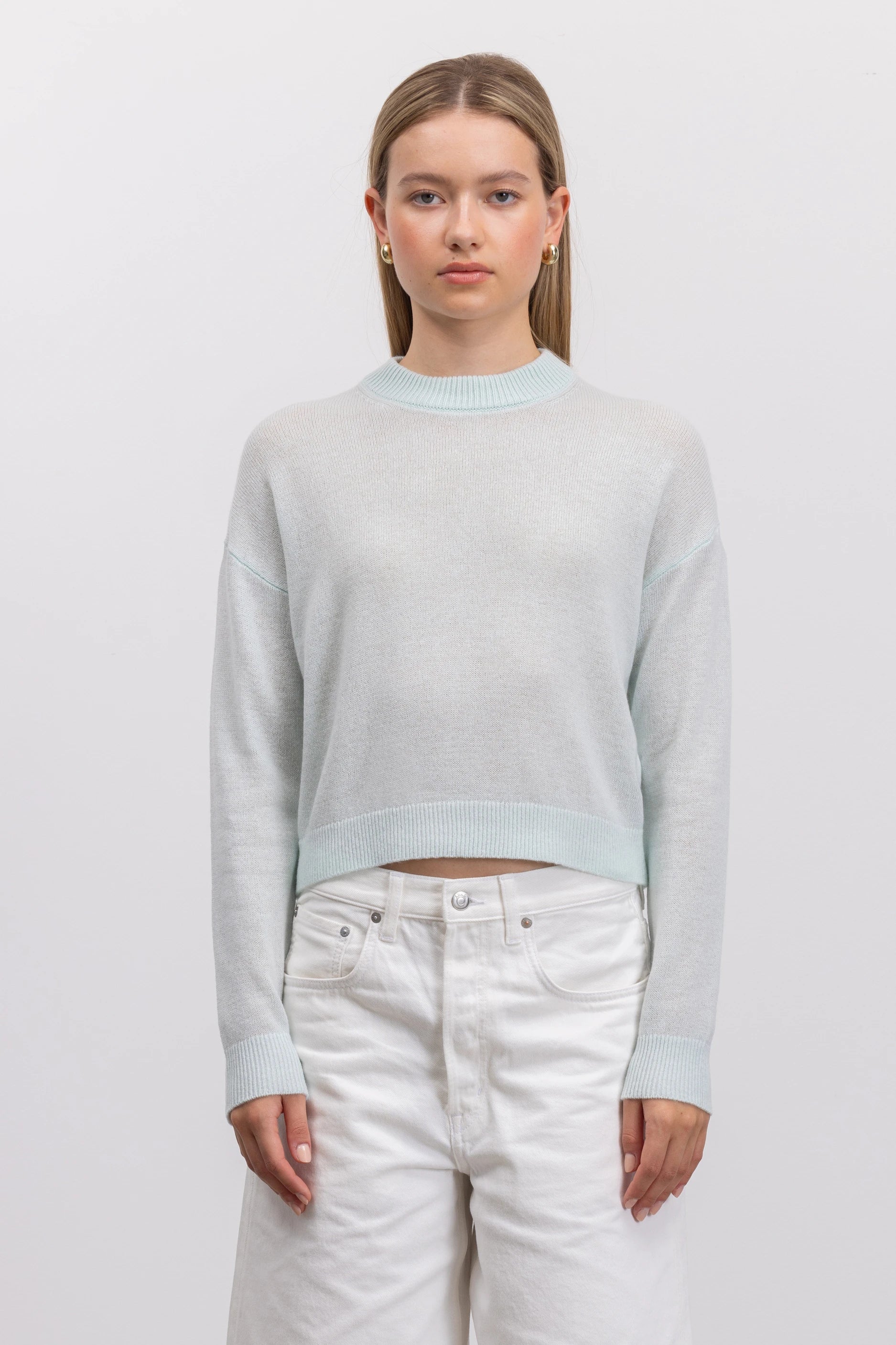 262-17703-30_6 - Allude - 30% Cashmere 70% Wolle Active Damen Grün Langarm Pullover Rundhals SAPG::262-17703 Spring/Summer 2026 Wolle