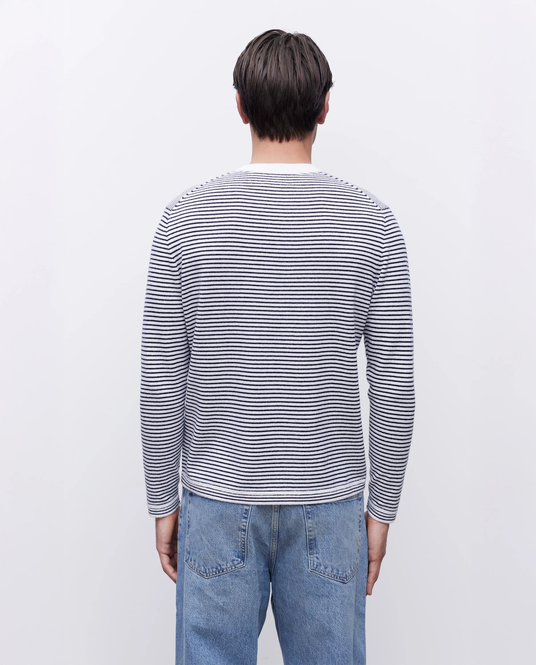 262-35022-4014_3449 - Allude - 30% Cashmere 70% Baumwolle Active Baumwolle Herren Langarm NEW Pullover Rundhals SAPG::262-35022 Spring/Summer 2026 Weiß