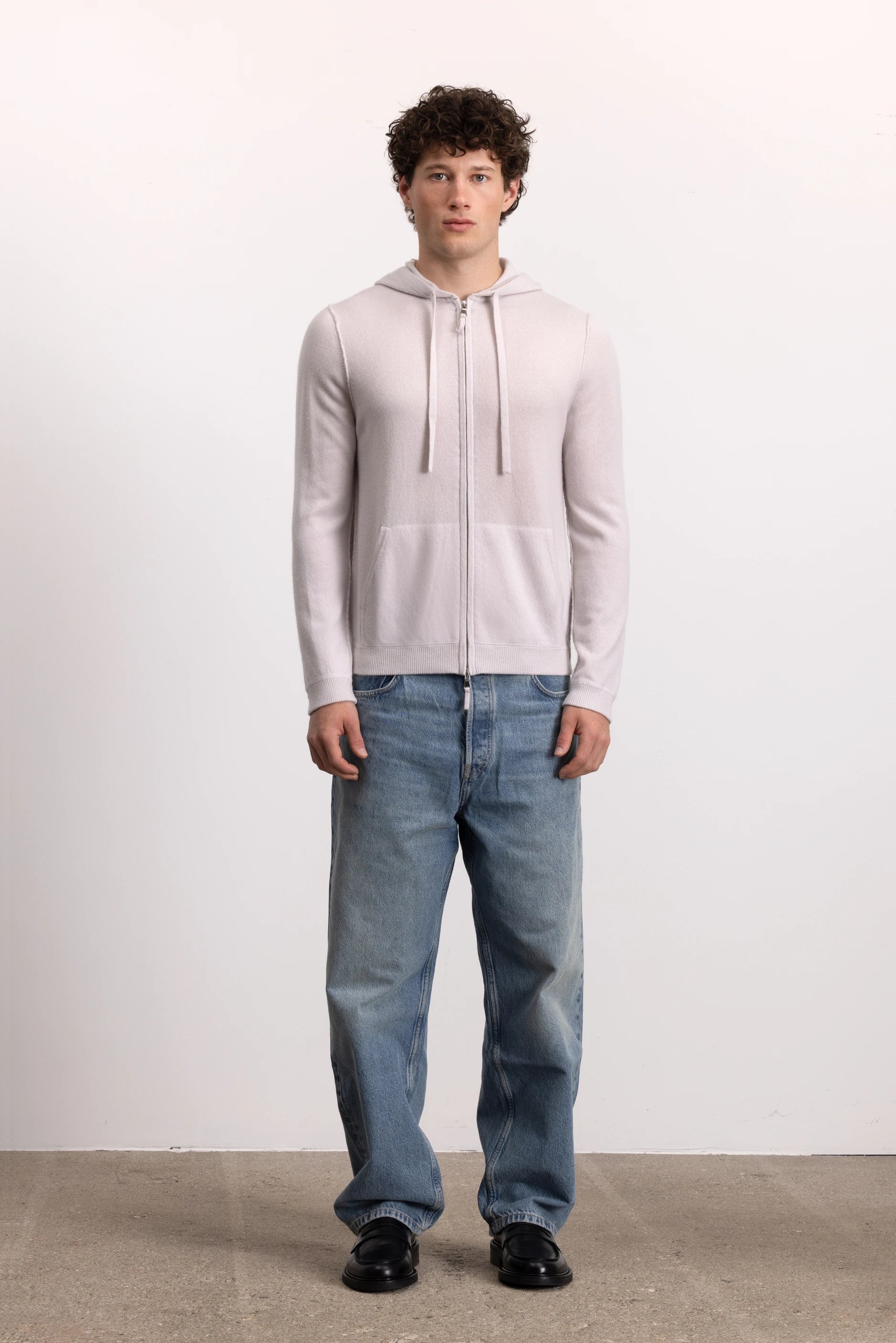 262-37010-80_6 - Allude - 30% Cashmere 70% Wolle Grau Herren Kapuze Langarm SAPG::262-37010 Spring/Summer 2026 Strickjacke Wolle