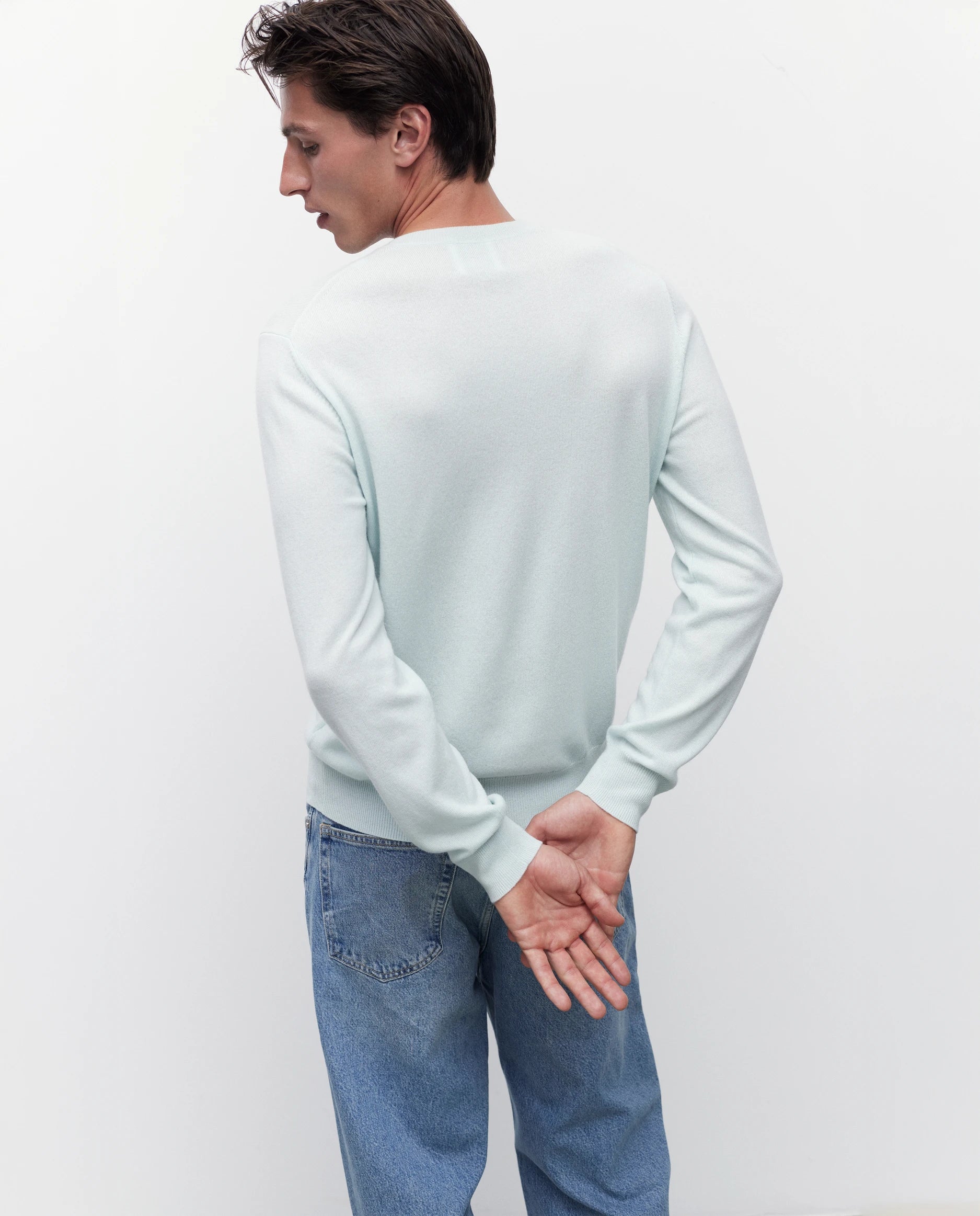 262-37021-30_3831 - Allude - 30% Cashmere 70% Wolle Active Grün Herren Langarm Pullover Rundhals SAPG::262-37021 Spring/Summer 2026 Wolle