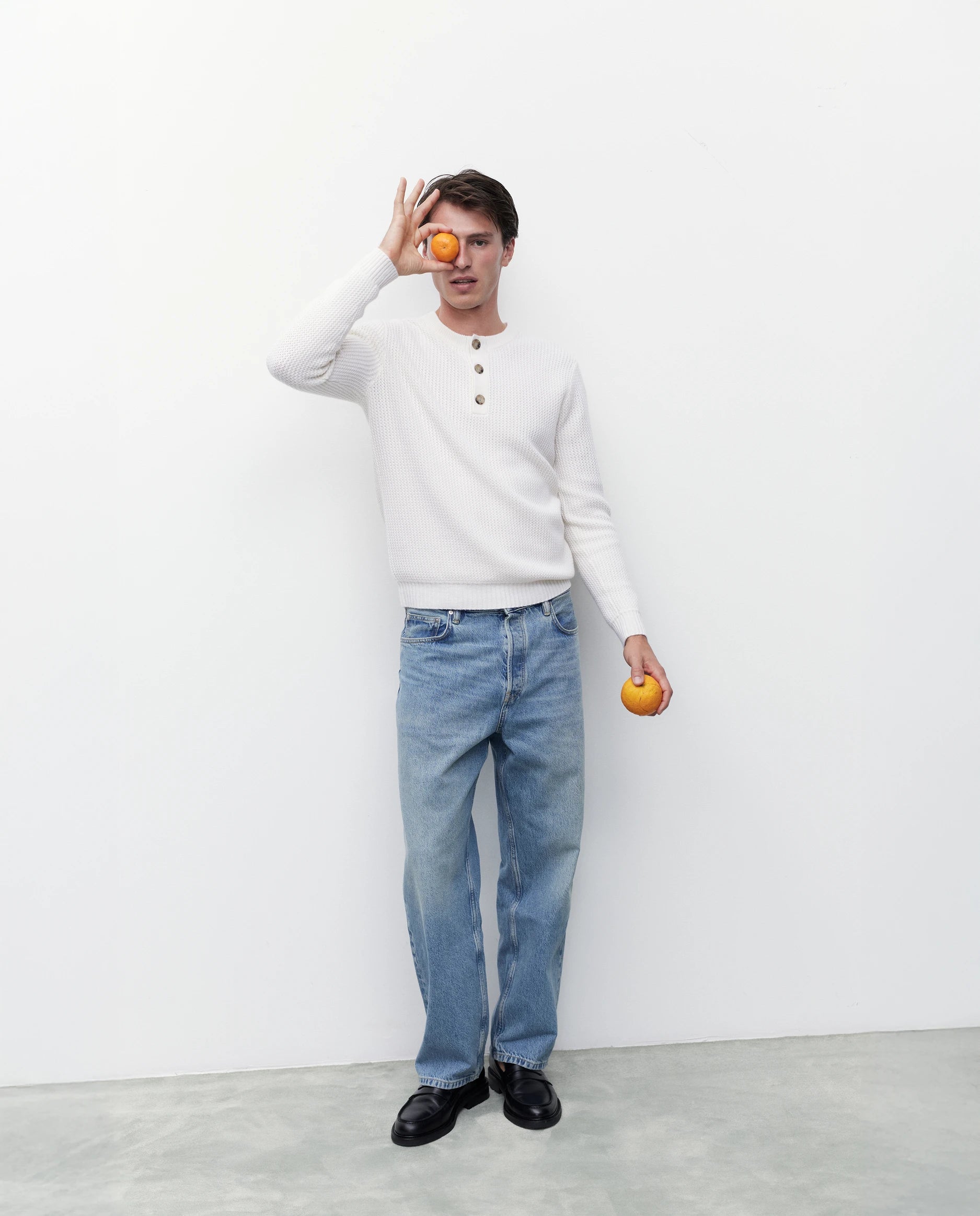 262-37051-40_4081 - Allude - 30% Cashmere 70% Wolle Herren Langarm SAPG::262-37051 Serafino Spring/Summer 2026 Strickjacke Weiß Wolle