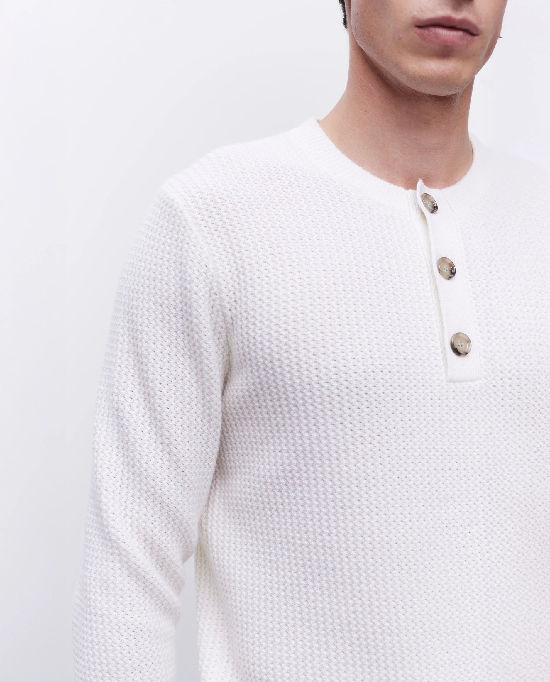 262-37051-40_4214 - Allude - 30% Cashmere 70% Wolle Herren Langarm SAPG::262-37051 Serafino Spring/Summer 2026 Strickjacke Weiß Wolle