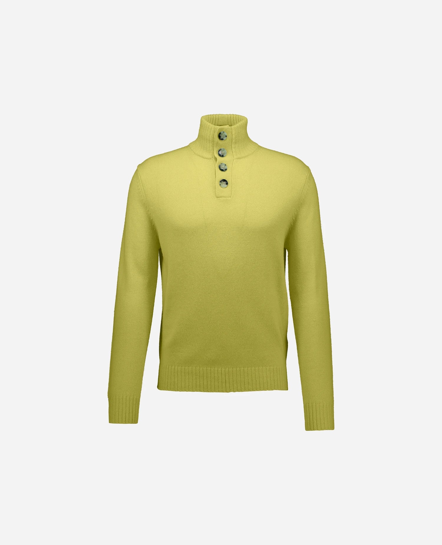 262-37062-21_1 - Allude - 30% Cashmere 70% Wolle Active Gelb Herren Langarm NEW SAPG::262-37062 Spring/Summer 2026 Stehkragen Strickjacke Wolle