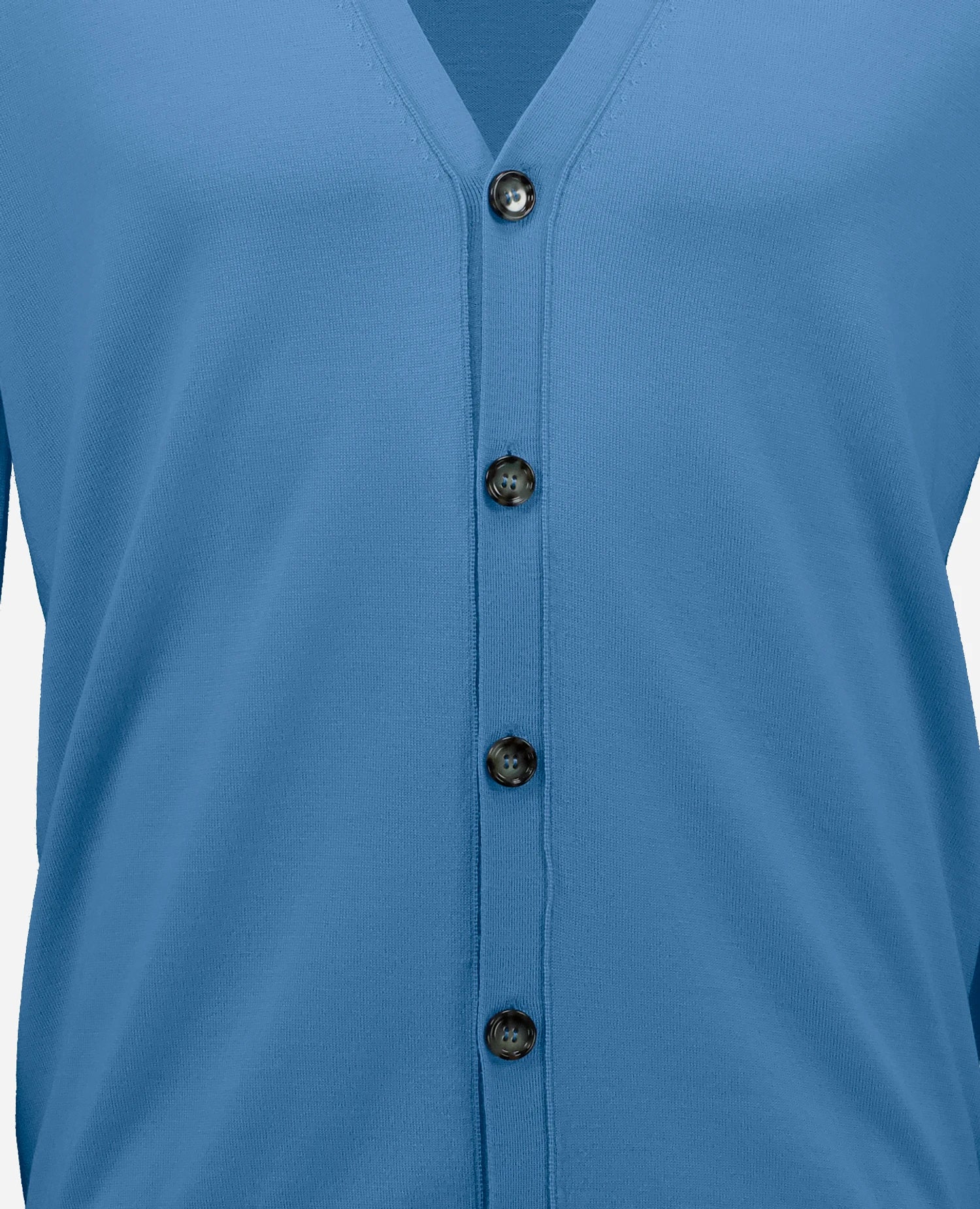 262-69402-416_4 - Allude - 100% Wolle (Merino) Active Blau Herren Langarm NEW SAPG::262-69402 Spring/Summer 2026 Strickjacke V-Ausschnitt Wolle