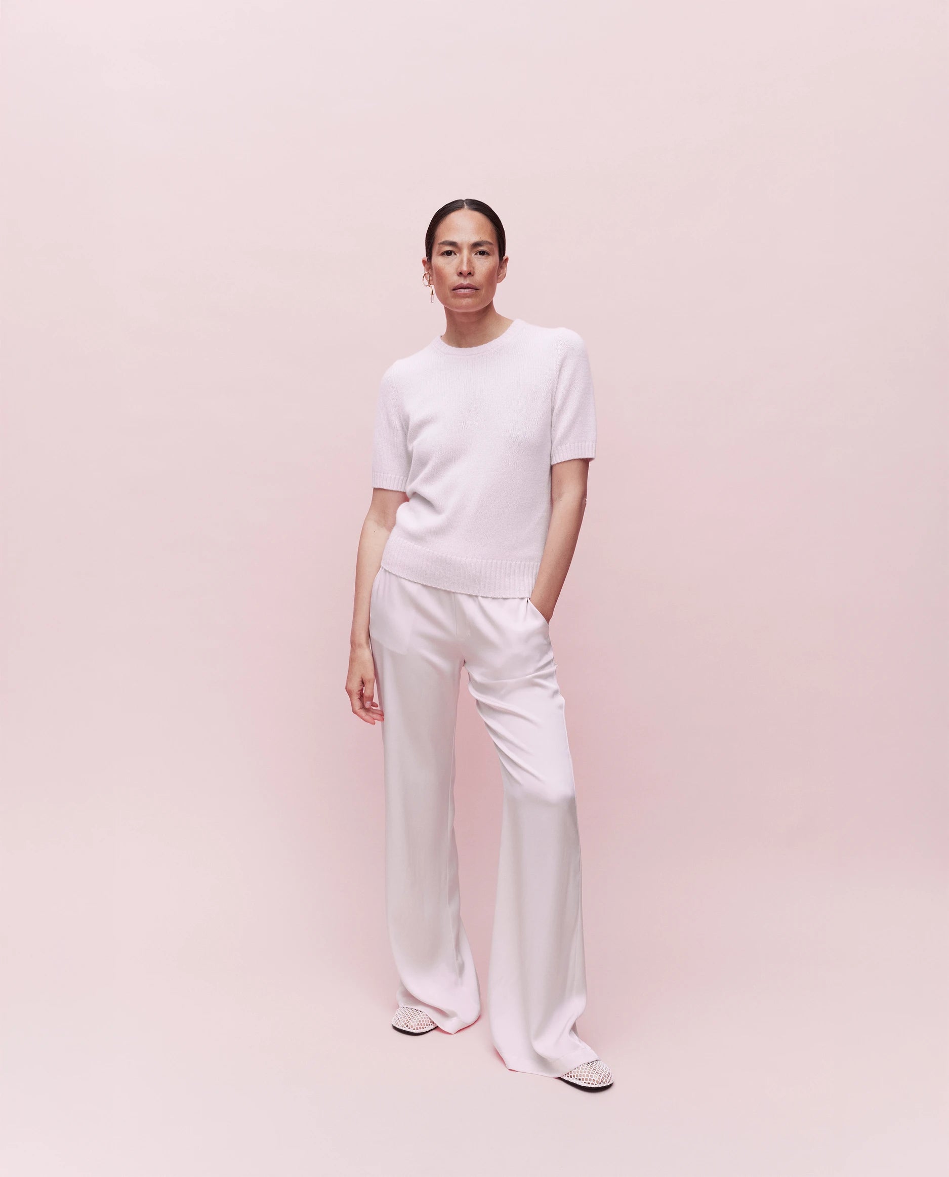 262-84006-60_6627 - Allude - 7% Elastan 93% Seide Active Damen Hose Rose SAPG::262-84006 Seide Spring/Summer 2026 Unterteile