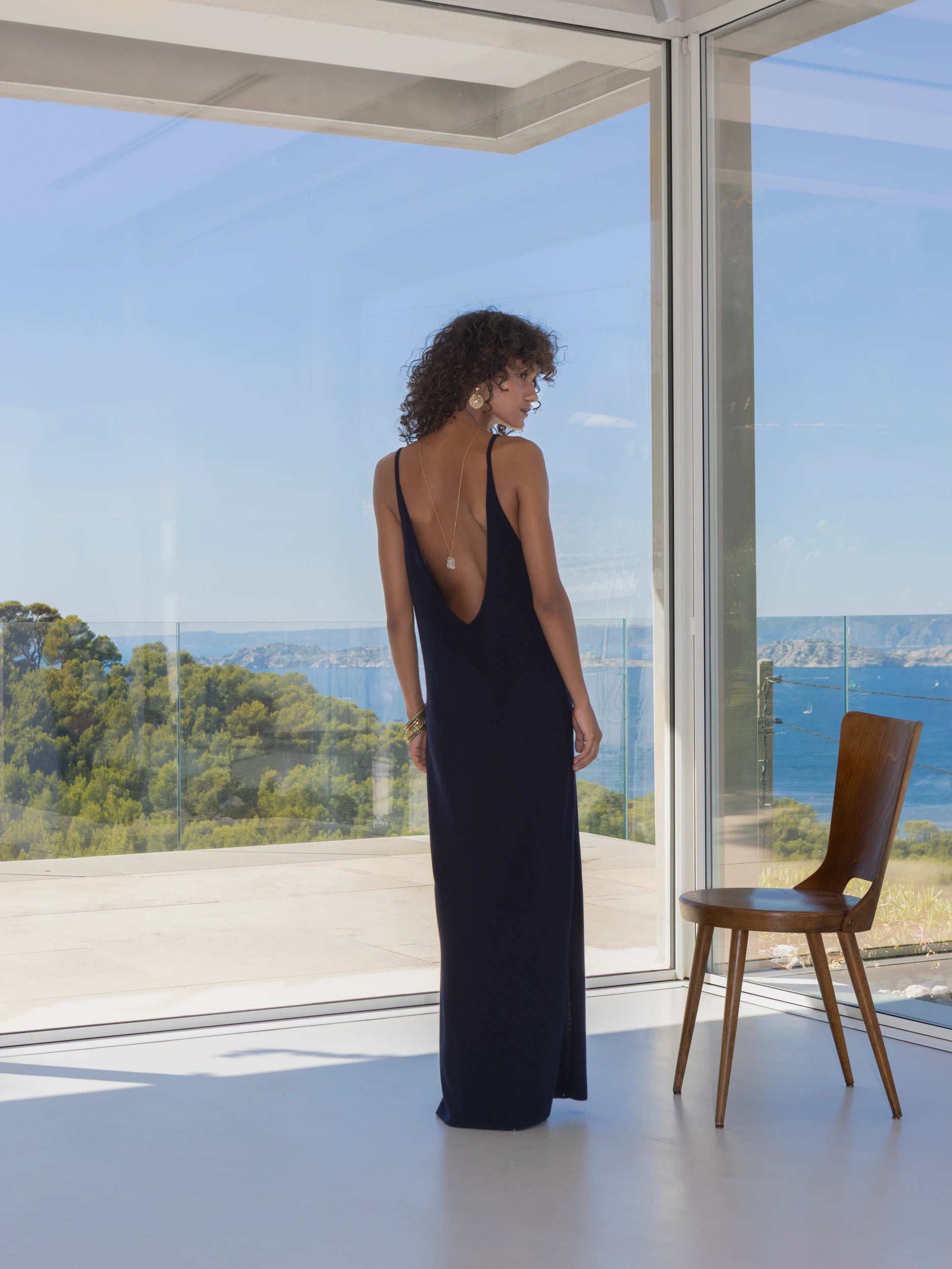 263-20041-14_4 - Allude - 100% Cashmere Active Capsule Summer 2026 Cashmere Damen Kleid Navy NEW SAPG::263-20041 Spring/Summer 2026