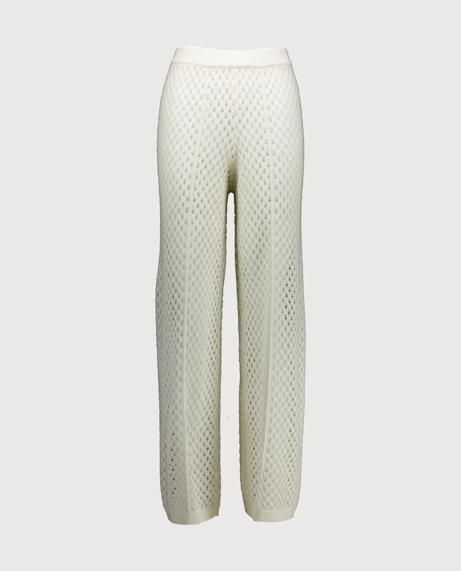 263-20602-40_1 - Allude - 30% Cashmere 70% Wolle Active Capsule Summer 2026 Damen Hose NEW SAPG::263-20602 Spring/Summer 2026 Weiß Wolle