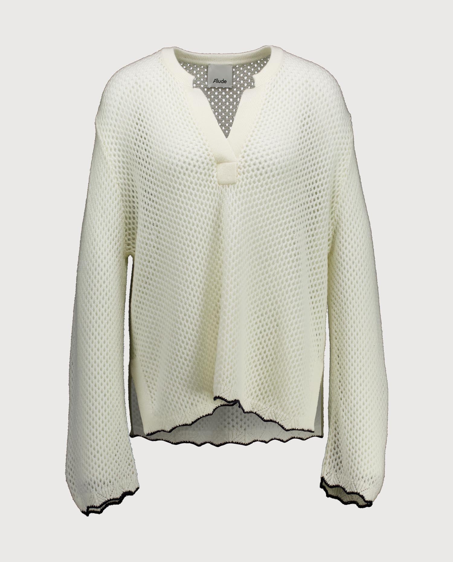 263-20620-4014_1 - Allude - 30% Cashmere 70% Wolle Active Capsule Summer 2026 Damen Langarm NEW SAPG::263-20620 Spring/Summer 2026 Tunika Weiß Wolle