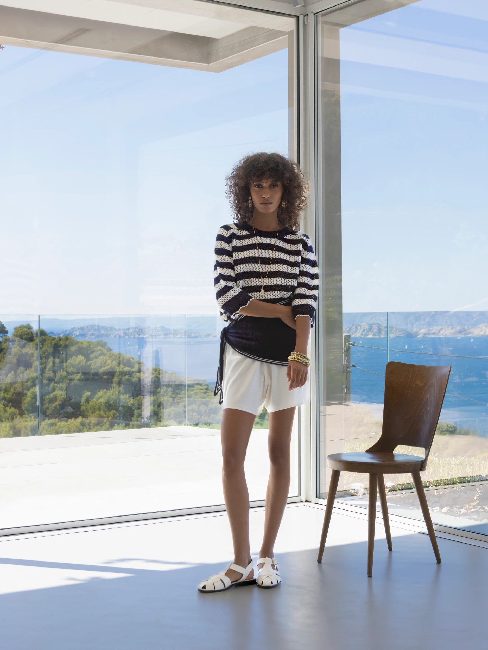 263-20621-1440_9 - Allude - 30% Cashmere 70% Wolle Active Capsule Summer 2026 Damen Halbarm Navy NEW Pullover Rundhals SAPG::263-20621 Spring/Summer 2026 Wolle