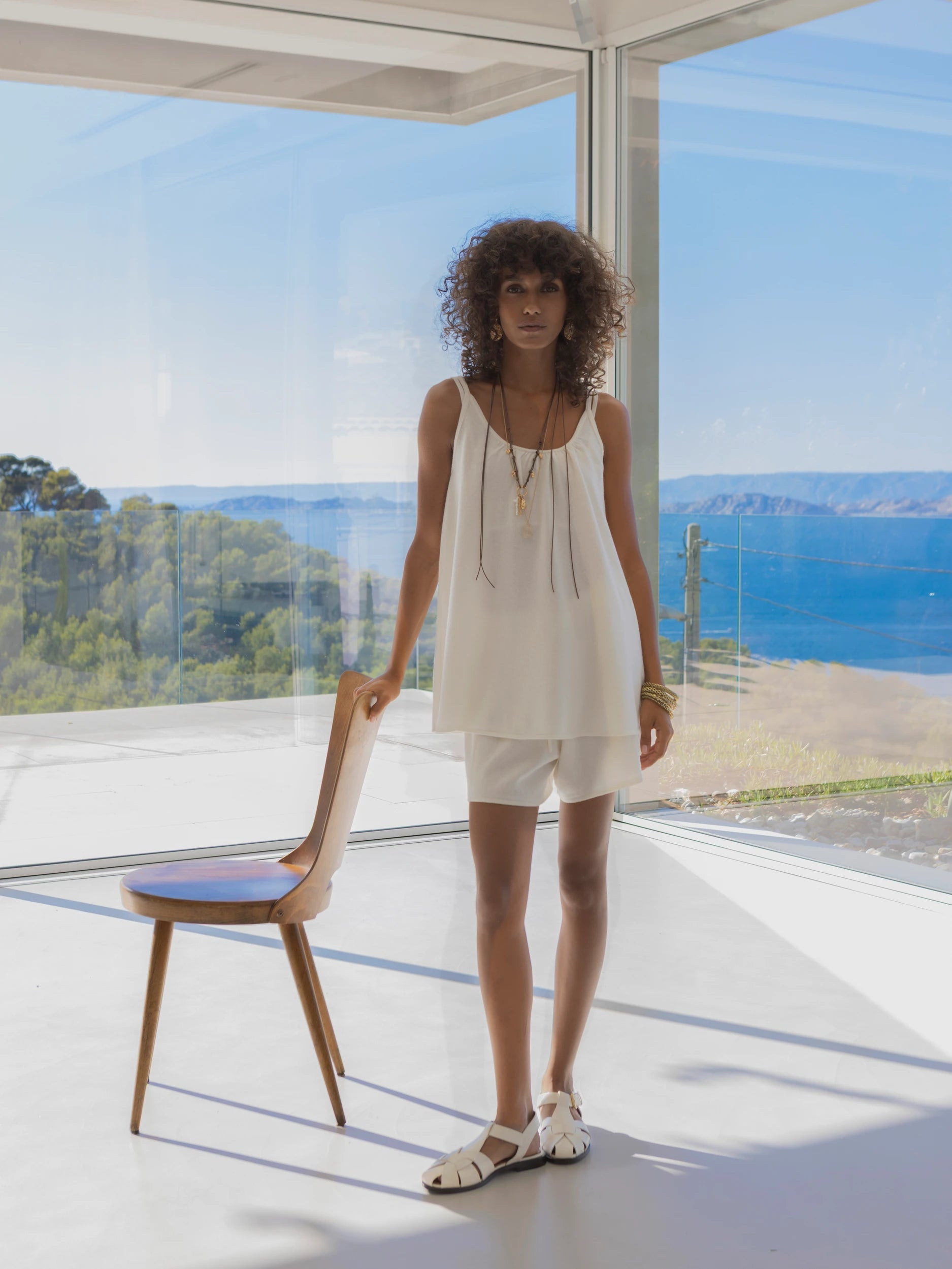 263_20042_40_20043_40_20032_4340_5 - Allude - 100% Cashmere Active Capsule Summer 2026 Cashmere Damen NEW SAPG::263-20042 Spring/Summer 2026 Top Weiß