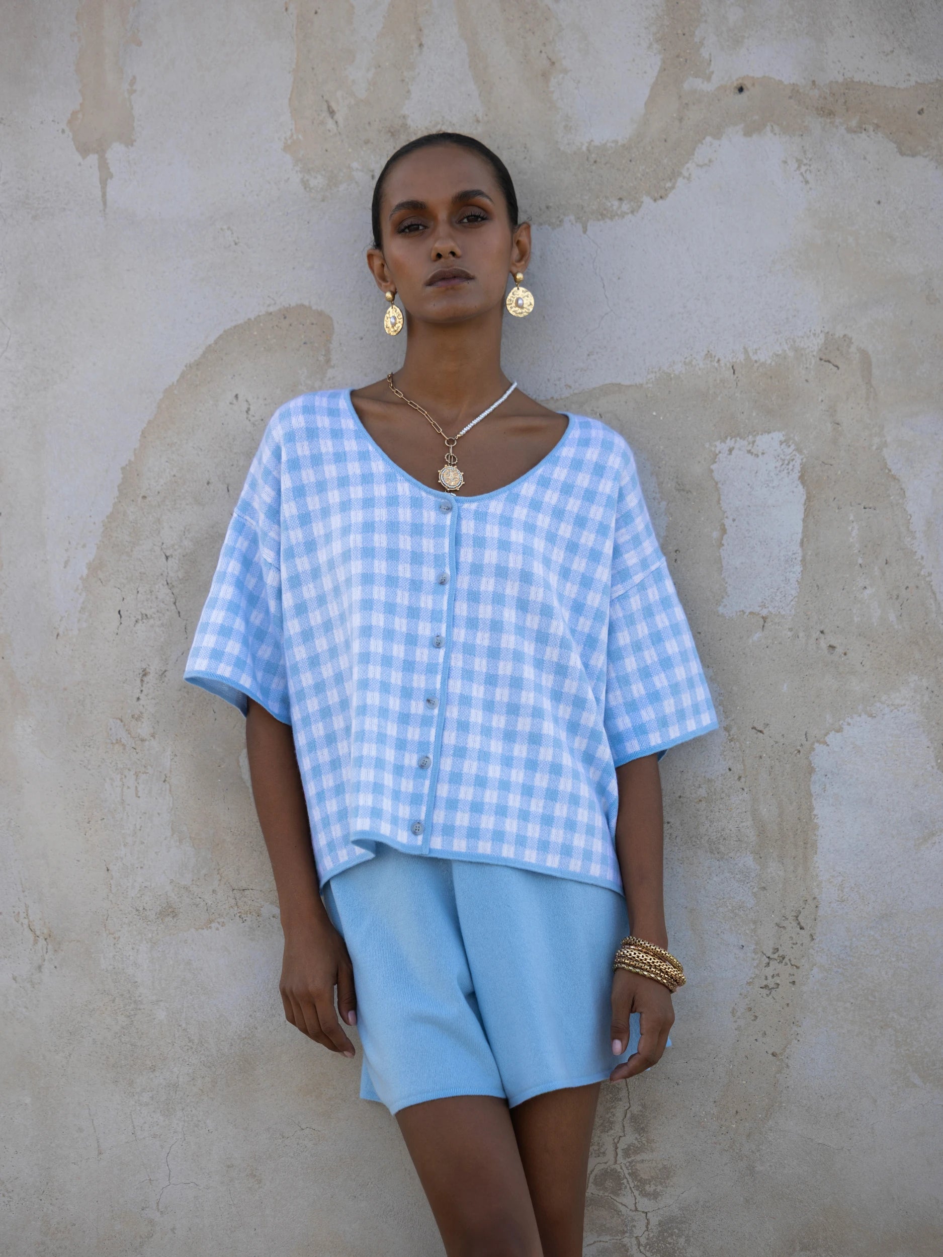 263_20610_1140_20043_11_8_a4679fa1-3c63-424c-80d9-c68d340e2165 - Allude - 100% Cashmere Active Blau Capsule Summer 2026 Cashmere Damen kurze Hose NEW SAPG::263-20043 Spring/Summer 2026