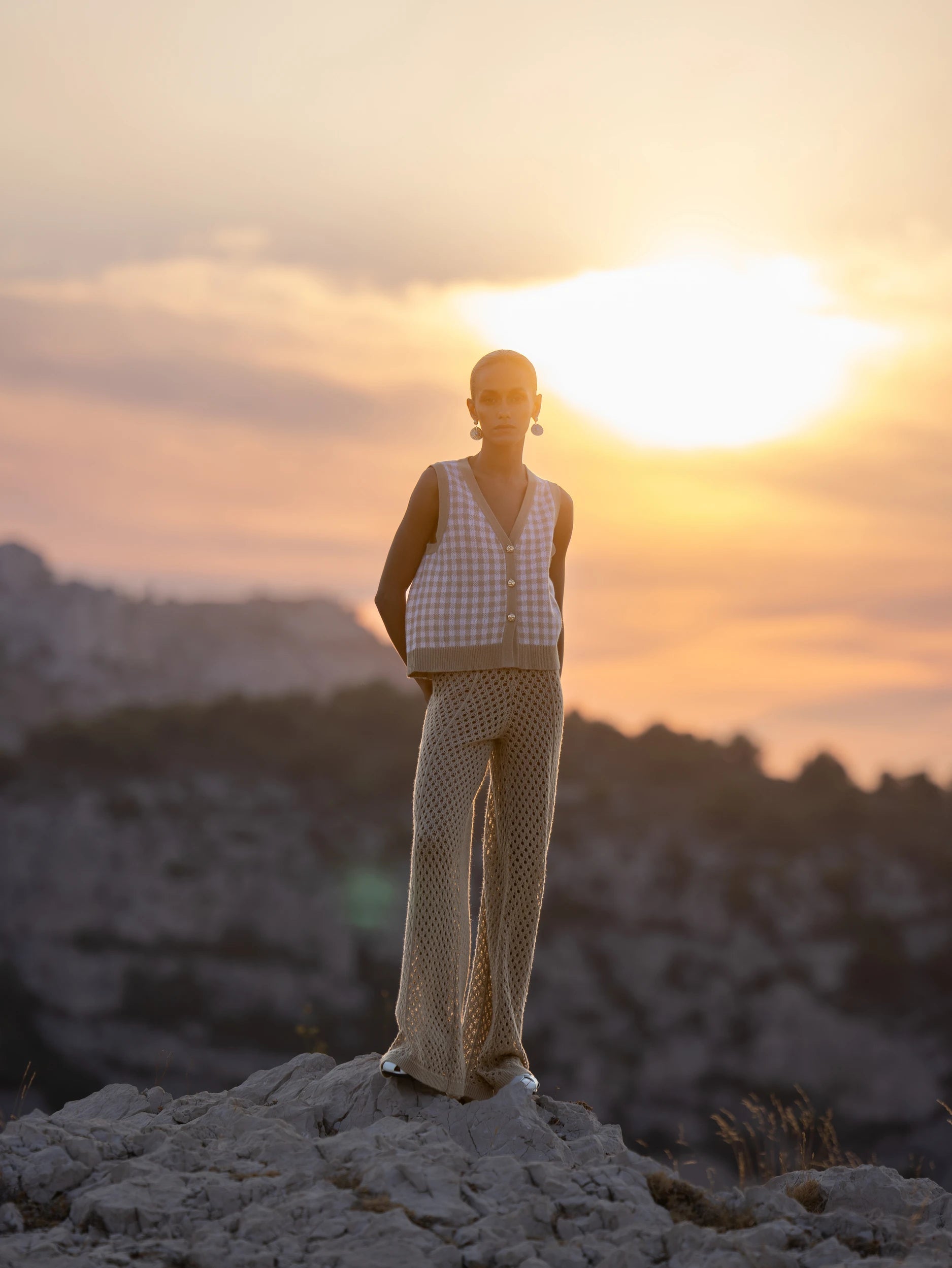 263_20611_4340_20602_43_8 - Allude - 30% Cashmere 70% Wolle Active Beige Capsule Summer 2026 Damen Hose NEW SAPG::263-20602 Spring/Summer 2026 Wolle