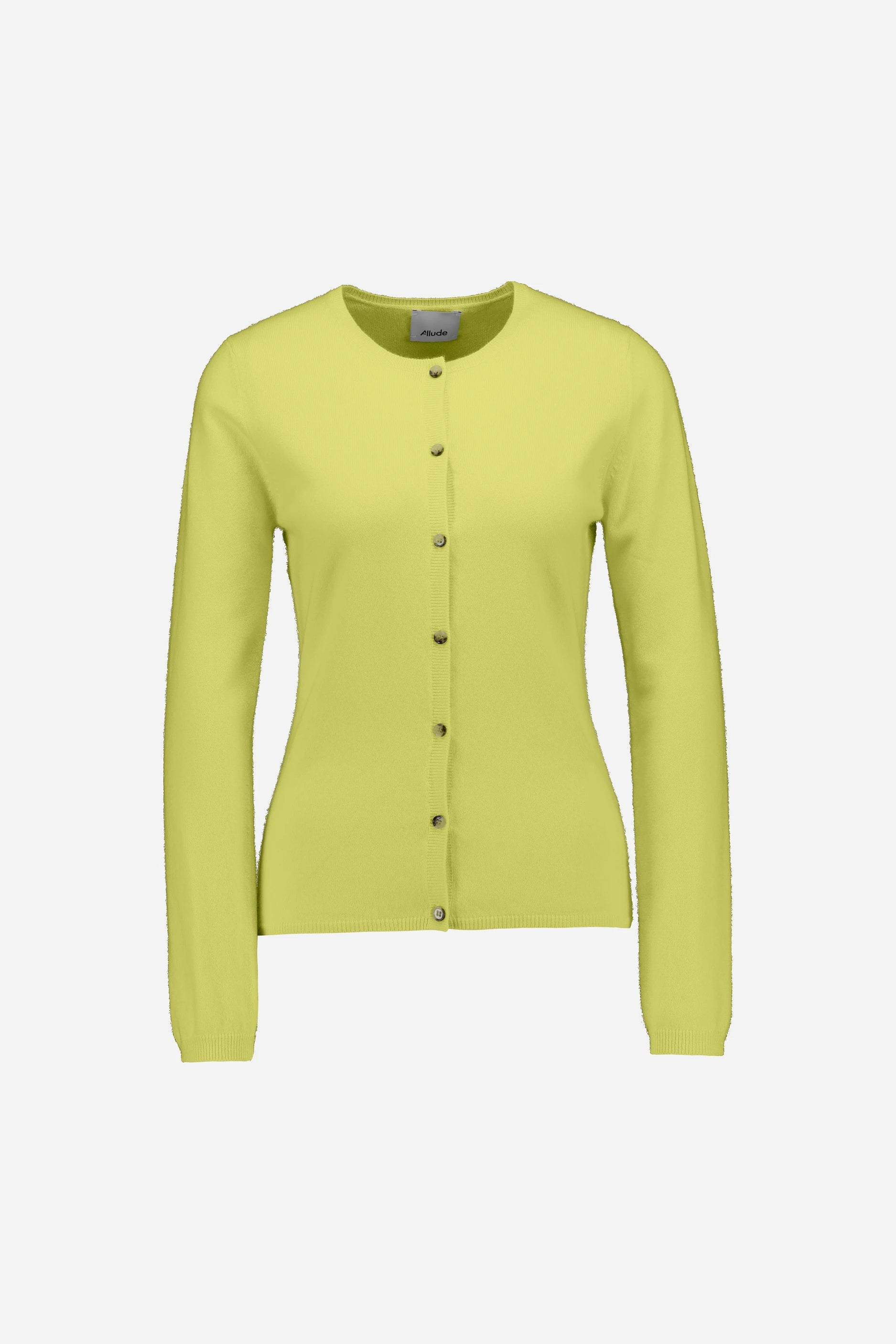 265-11103-20-S_1 - Allude - 100% Cashmere Active Cashmere Damen Fall/Winter 2026/2027 Gelb Langarm NEW Rundhals SAPG::265-11103 Strickjacke