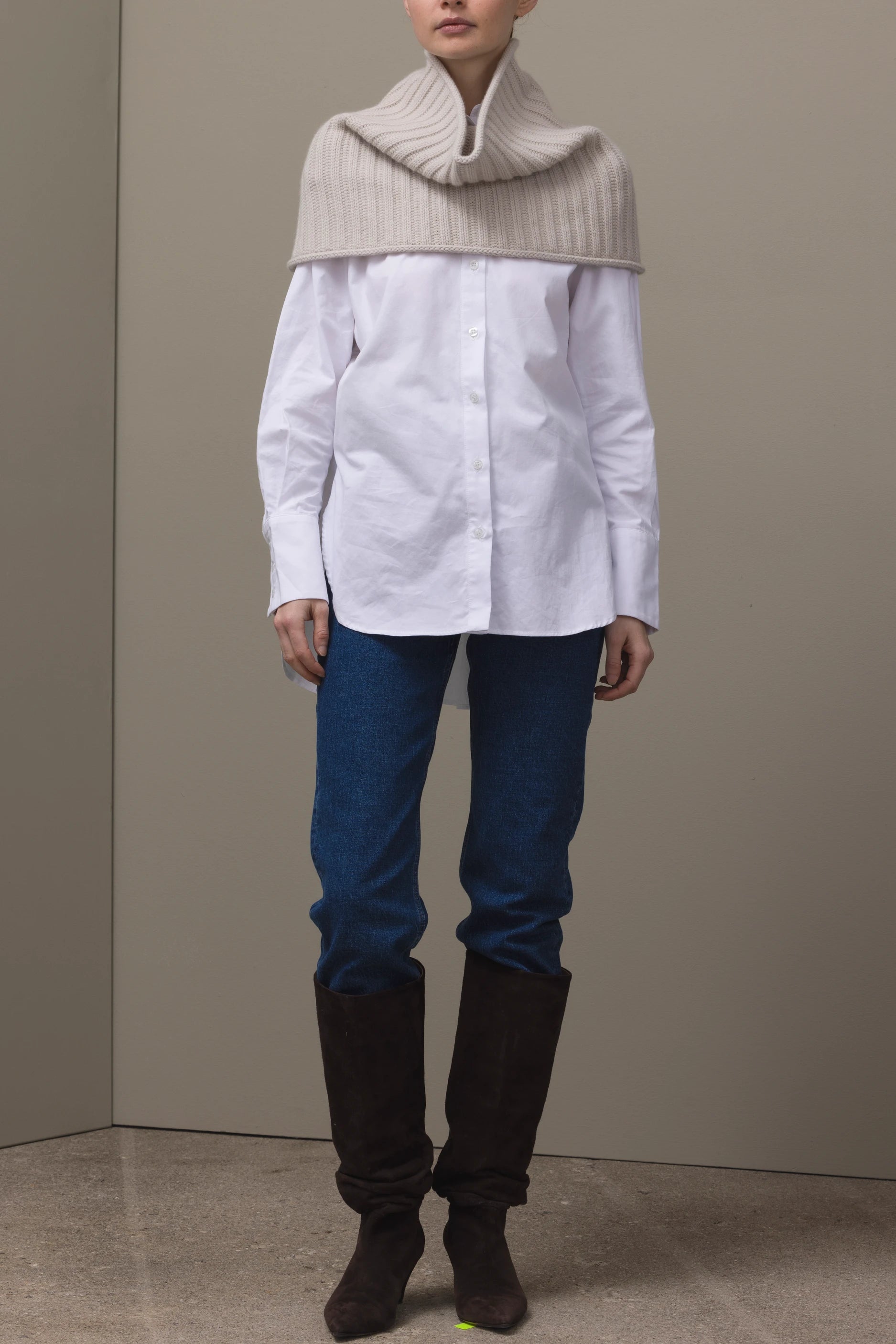265-11121-43-S_1_61f8ccc8-b41a-4196-9634-2a26bd9f6bde - Allude - 100% Cashmere Active Beige Cashmere Damen Fall/Winter 2026/2027 Langarm NEW SAPG::265-11121 Schalkragen Strickjacke