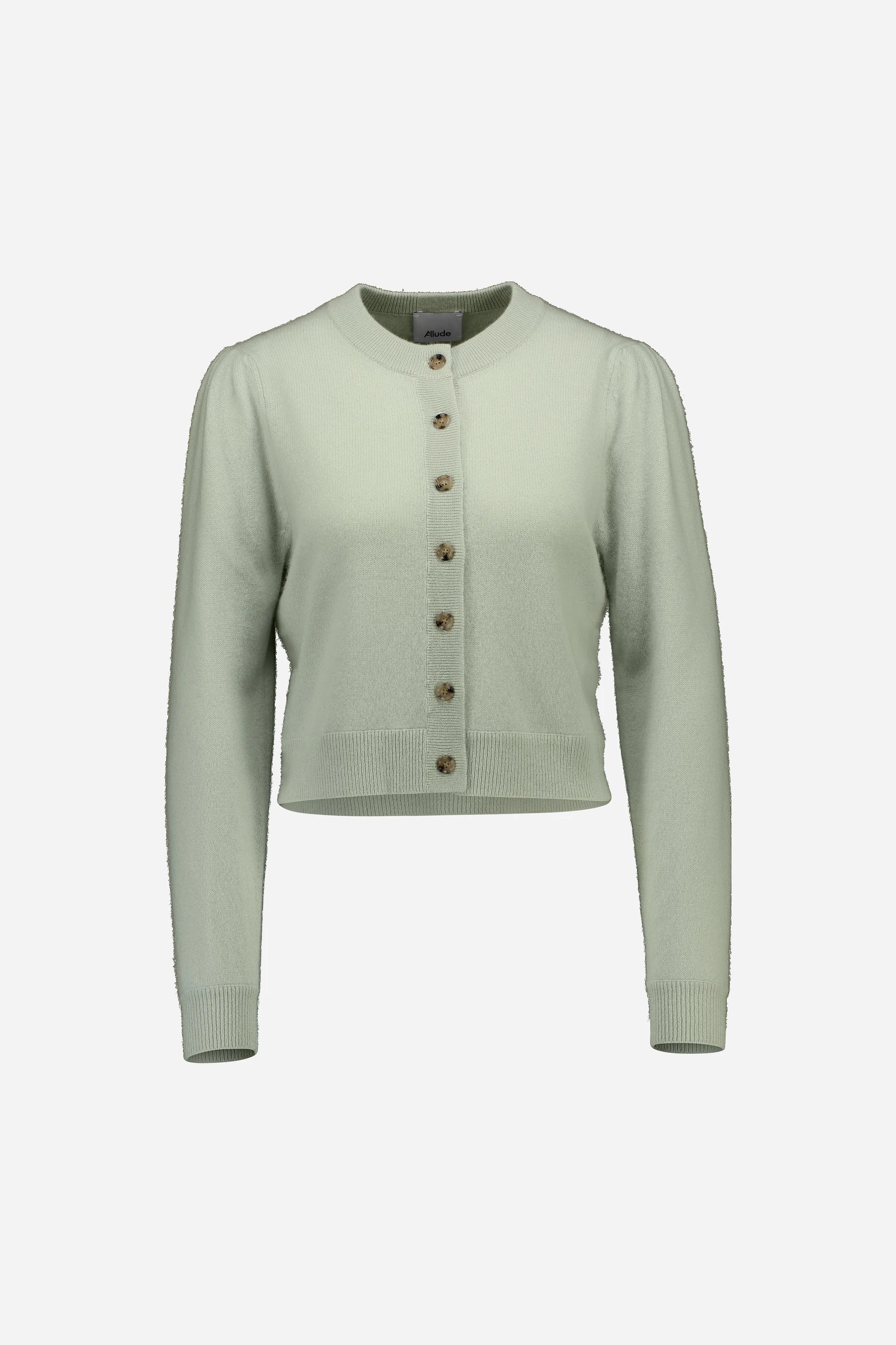 265-11131-30-S_1 - Allude - 100% Cashmere Active Cashmere Damen Fall/Winter 2026/2027 Grün Langarm NEW Rundhals SAPG::265-11131 Strickjacke