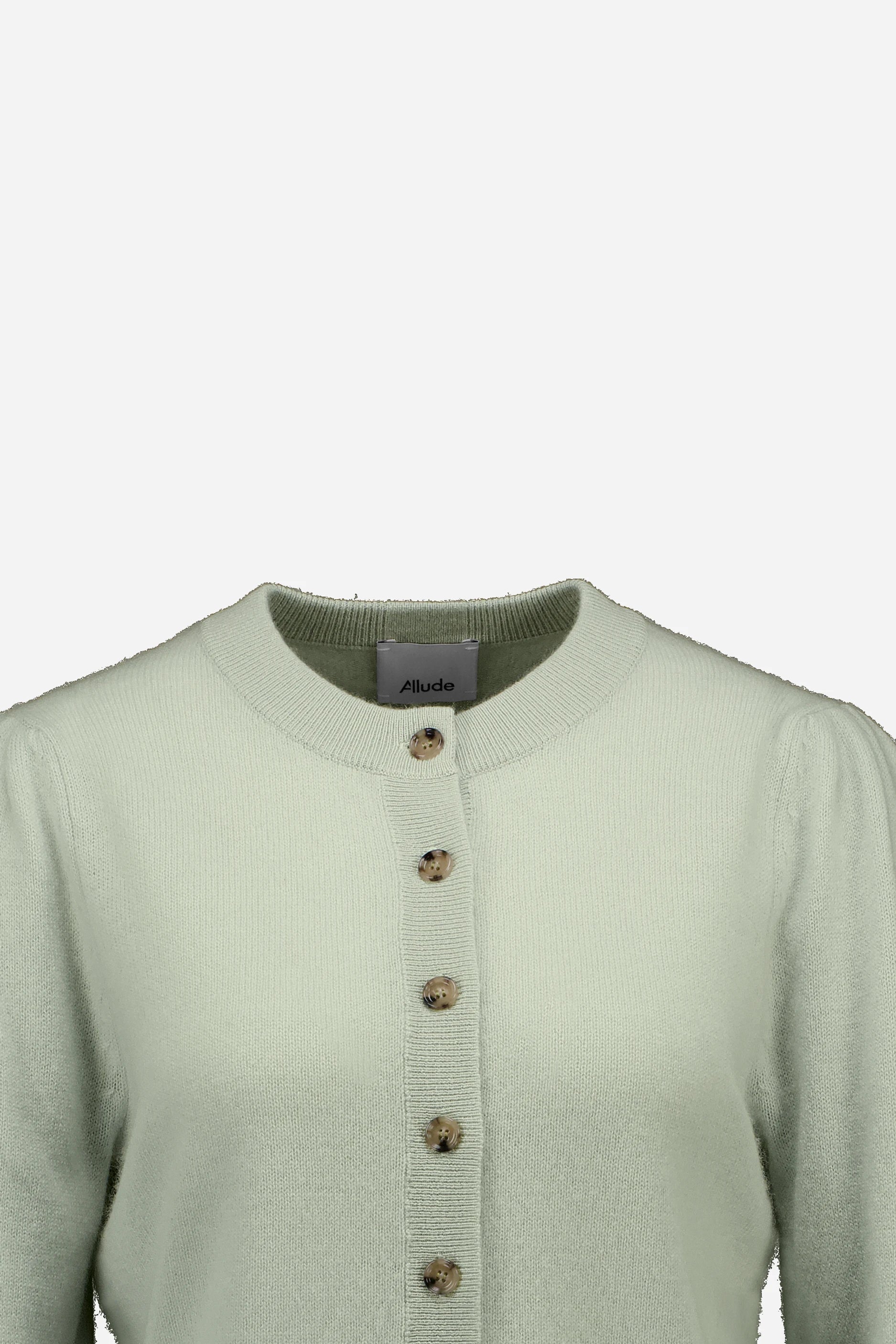 265-11131-30-S_3 - Allude - 100% Cashmere Active Cashmere Damen Fall/Winter 2026/2027 Grün Langarm NEW Rundhals SAPG::265-11131 Strickjacke
