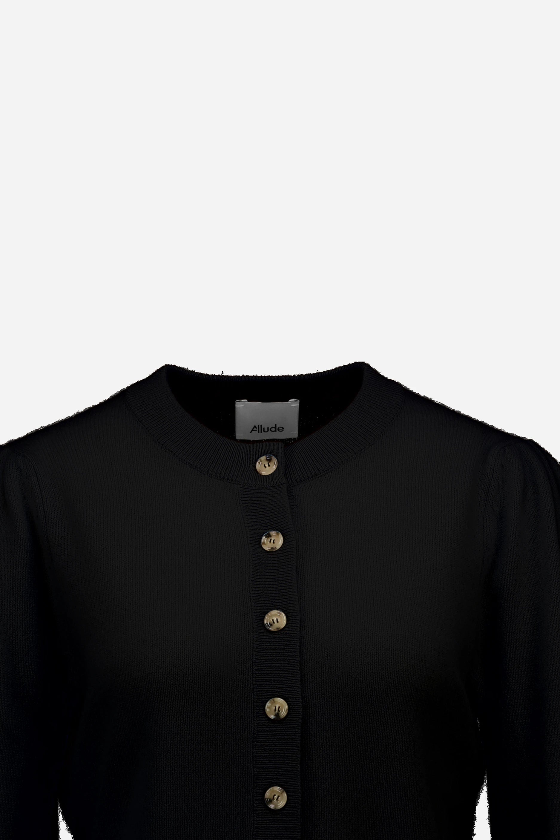 265-11131-90-S_3 - Allude - 100% Cashmere Active Cashmere Damen Fall/Winter 2026/2027 Langarm NEW Rundhals SAPG::265-11131 Schwarz Strickjacke
