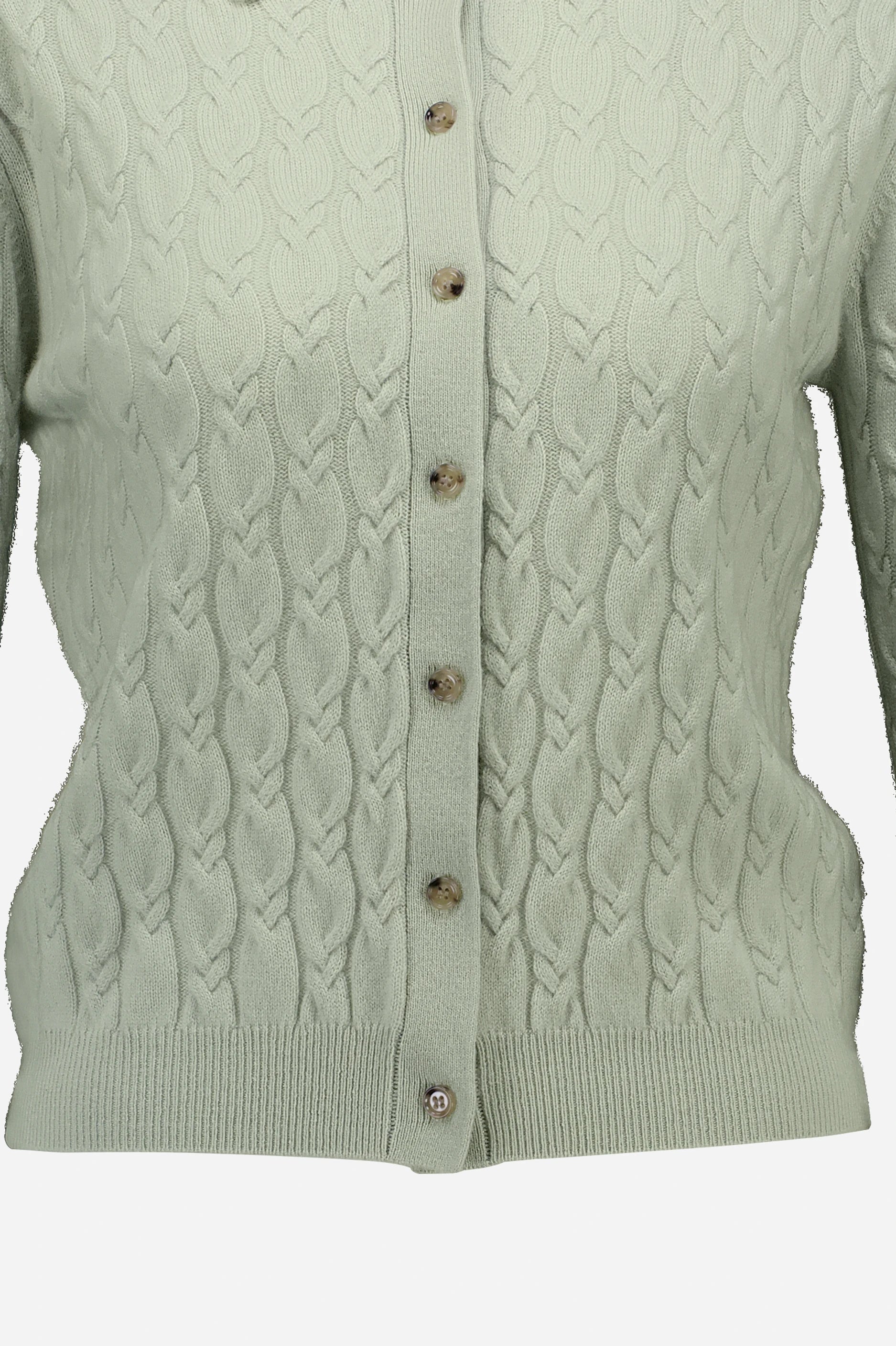 265-11140-30-S_4 - Allude - 100% Cashmere Active Cashmere Damen Fall/Winter 2026/2027 Grün Langarm NEW SAPG::265-11140 Strickjacke